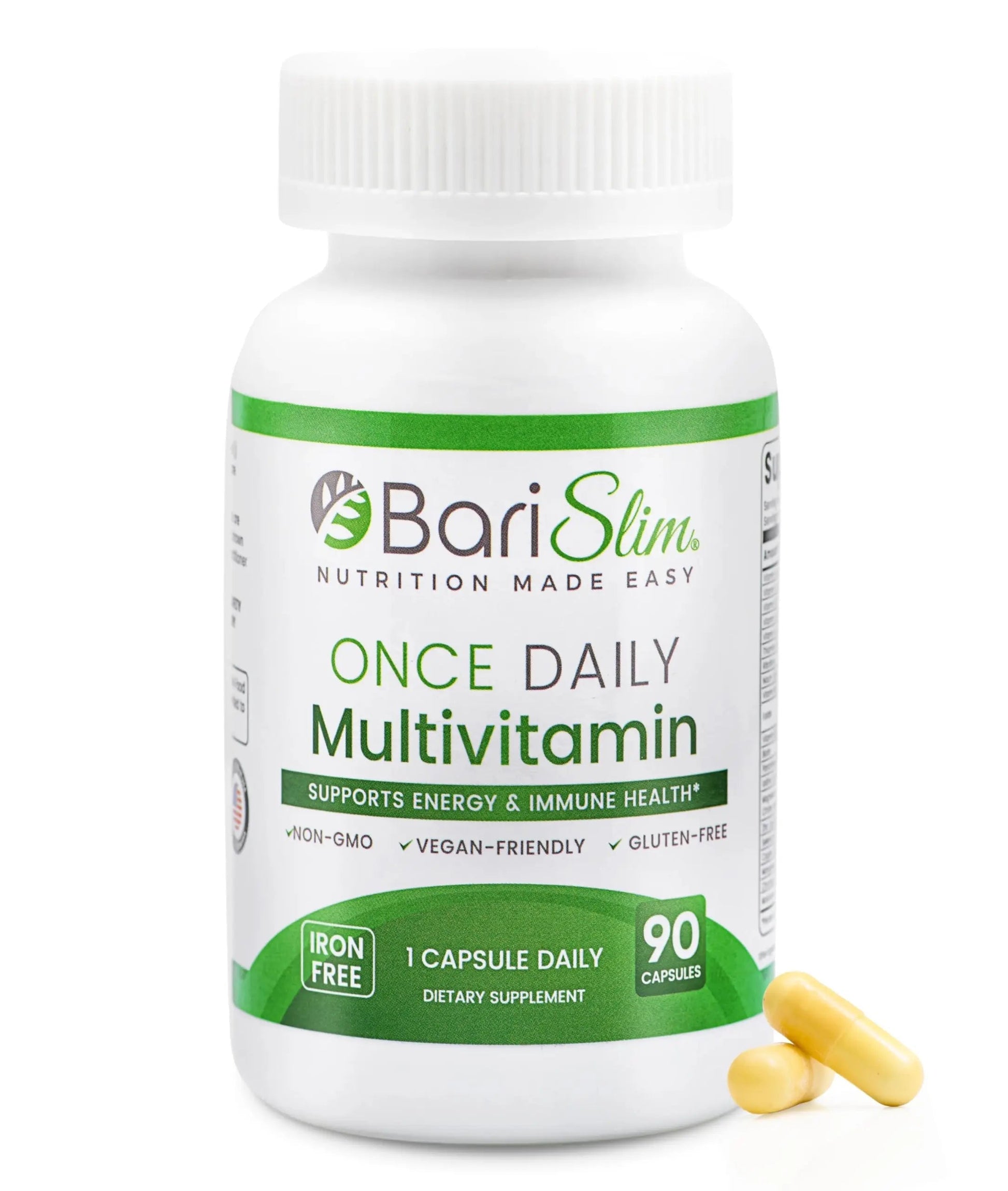 BariSlim Once Daily Bariatric Multivitamin Capsule - Iron-Free Formula - Bariatric Vitamin and Supplement for Post Surgery BariSlim uk supplements
