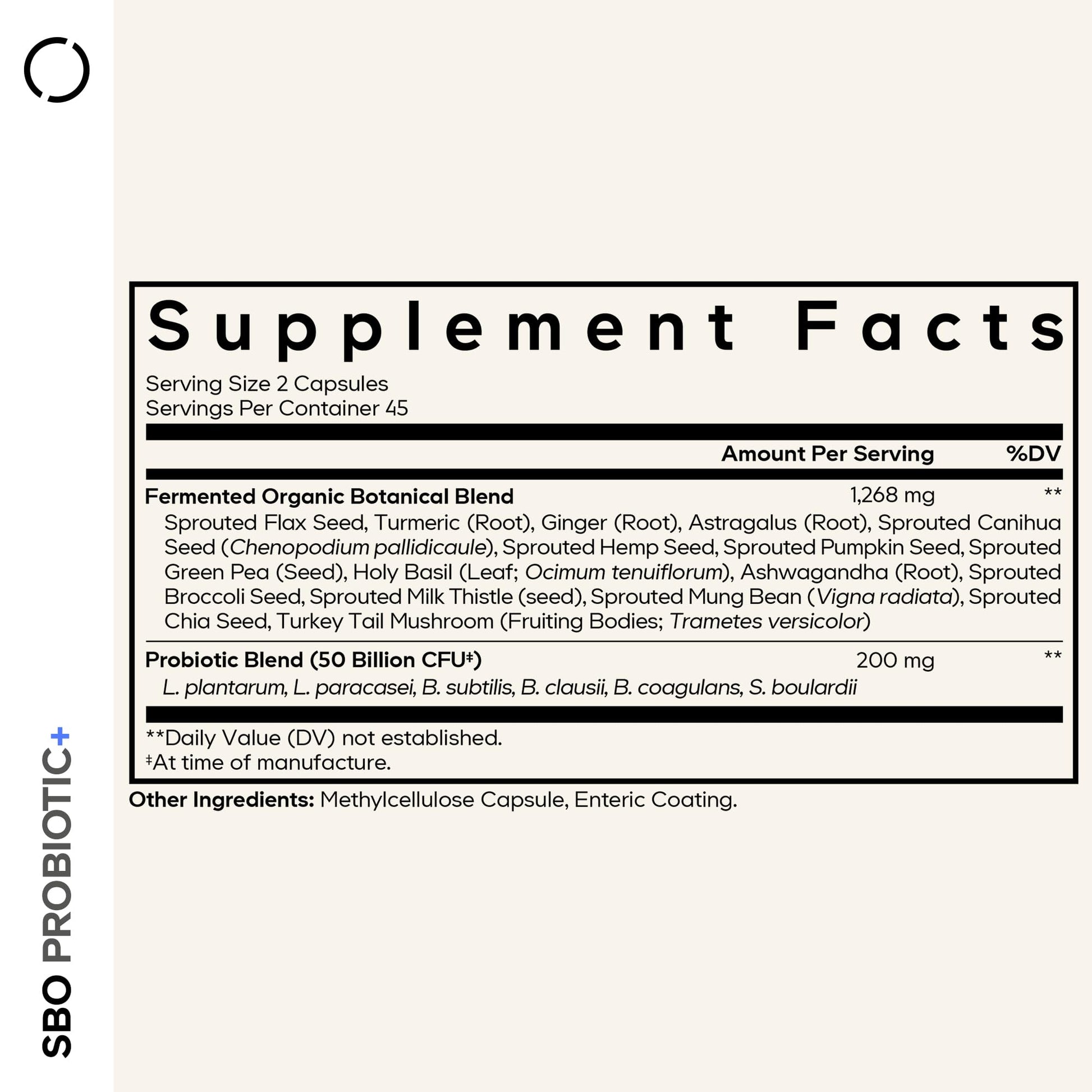 Codeage SBO Probiotics, 50 Billion CFUs Per Serving, Multi Strain Soil Based Organisms Blend and Organic Fermented Botanical Blend, Shelf-Stable, 90 Capsules Codeage uk supplements