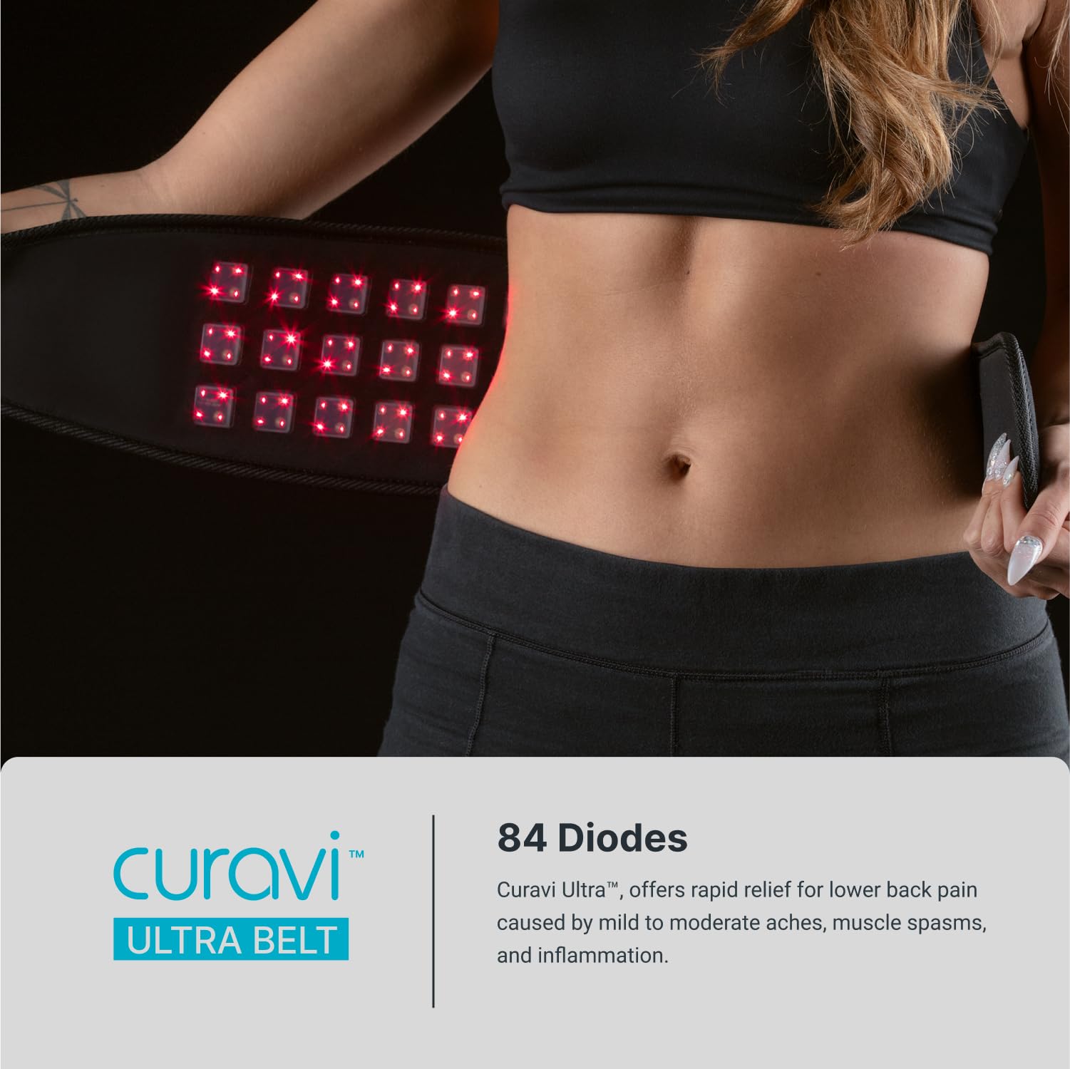 CURAVI Ultra™ Wearable Red Light Therapy Belt for Lower Back Pain Relief - 84 Diodes - Non-Invasive CURAVI uk supplements