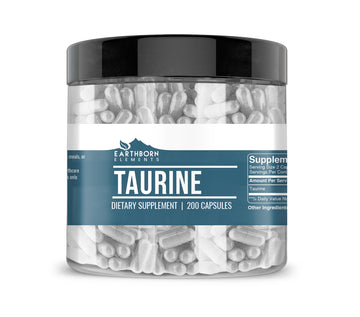 Earthborn Elements Taurine, 200 Capsules, Pure & Undiluted, No Additives Earthborn Elements uk supplements