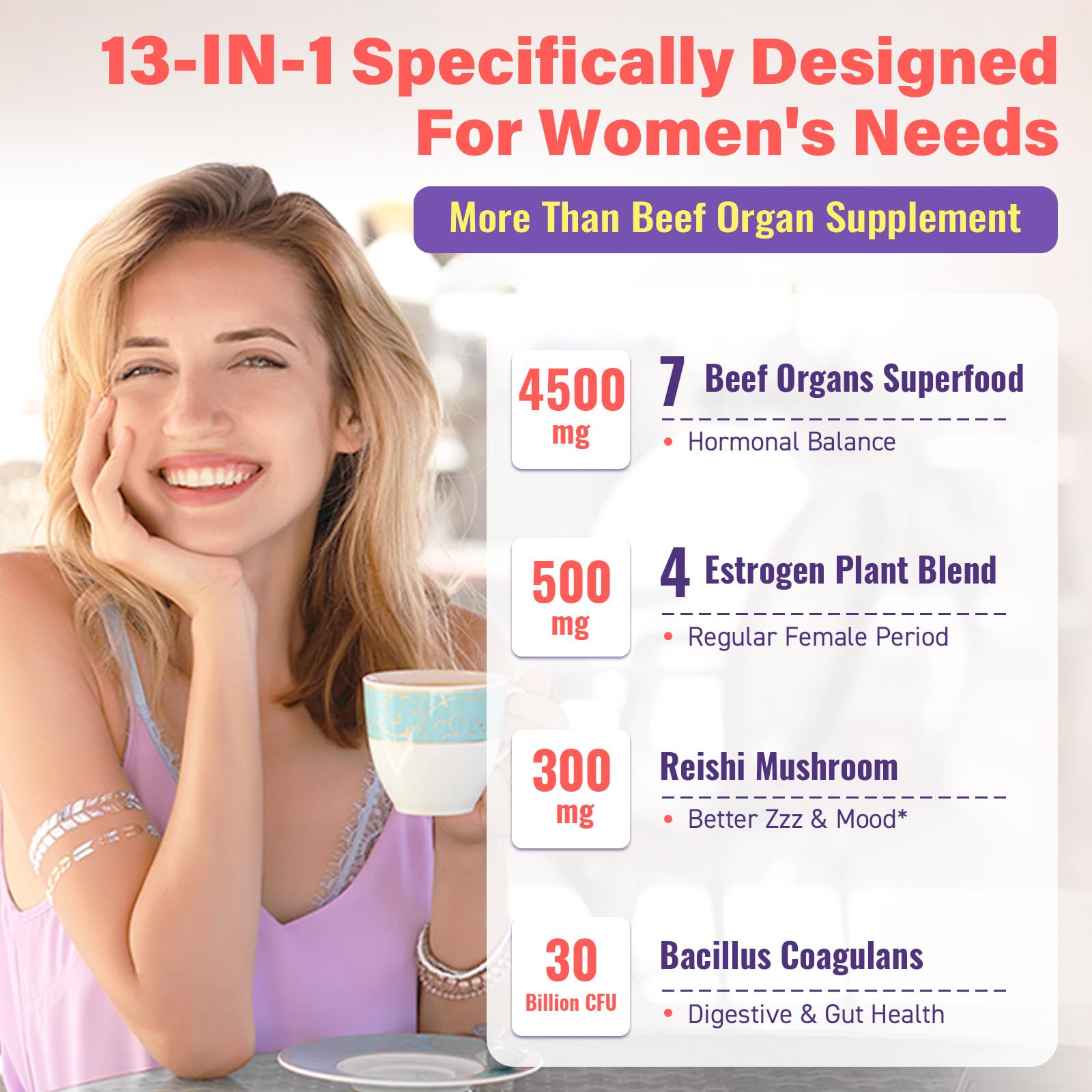 (180 Gummies) Beef Organ Supplement for Women - 5300mg Beef Liver, Kidney, Uterus & 10 More, for Hormone Balance, Menstruation, Energy, Immunity, Gut & Skin Health - 100% Grass Fed & Pasture Raise Fepoukak uk supplements