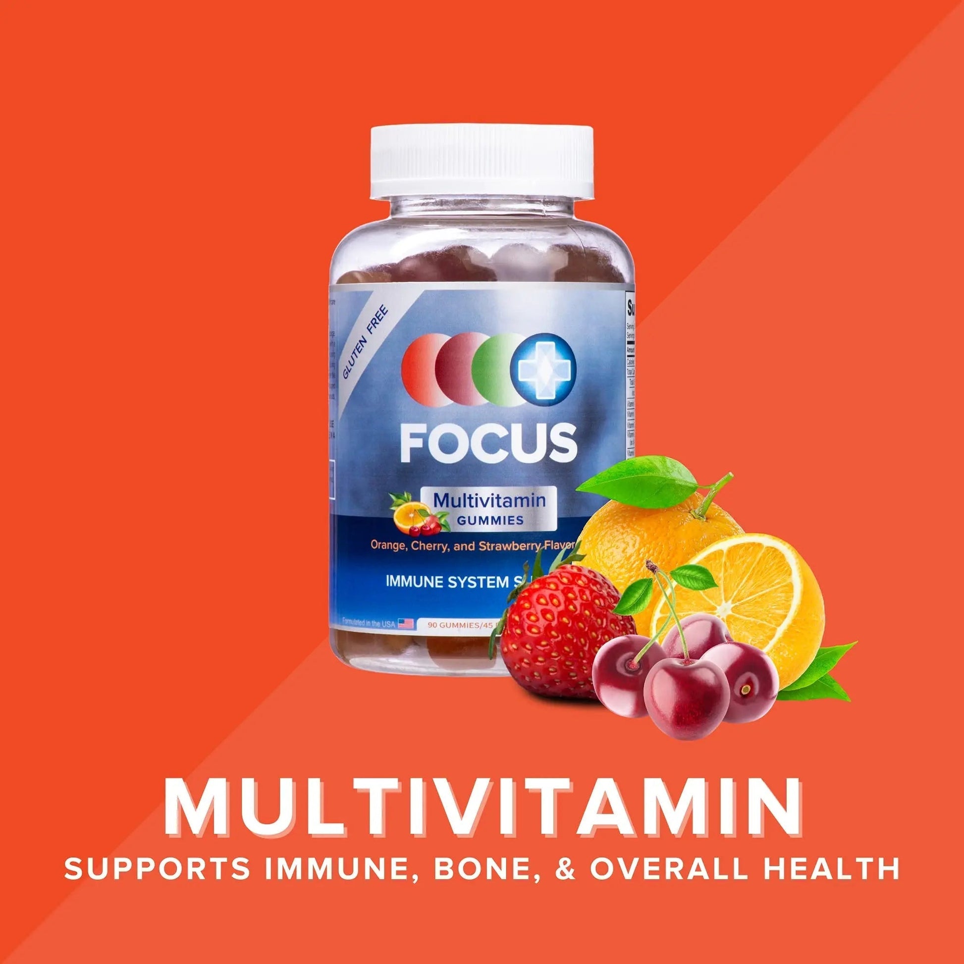 Focus Multivitamin Gummies | Flavored Vitamin Supplement | Boost Energy Levels | Support Overall Health | Daily Dietary Vitamin | Focus Vision Supplements uk supplements