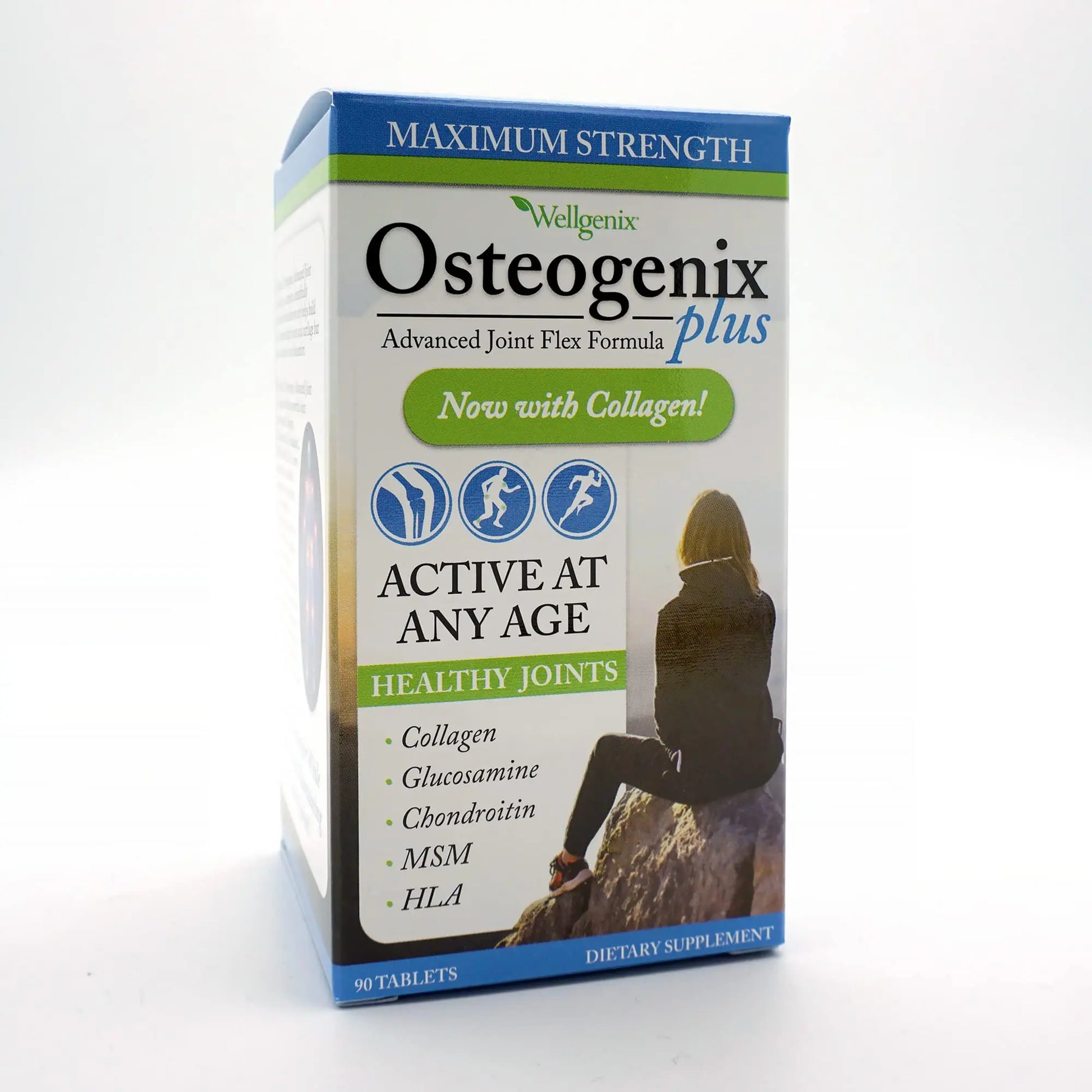 Wellgenix Osteogenix Advanced Joint Flex Formula (90 Ct) - Knee Supplement with Collagen II, Glucosamine, Chondroitin, MSM & HLA - Lubrication & Discomfort Support Tablets for Men & Women Wellgenix uk supplements