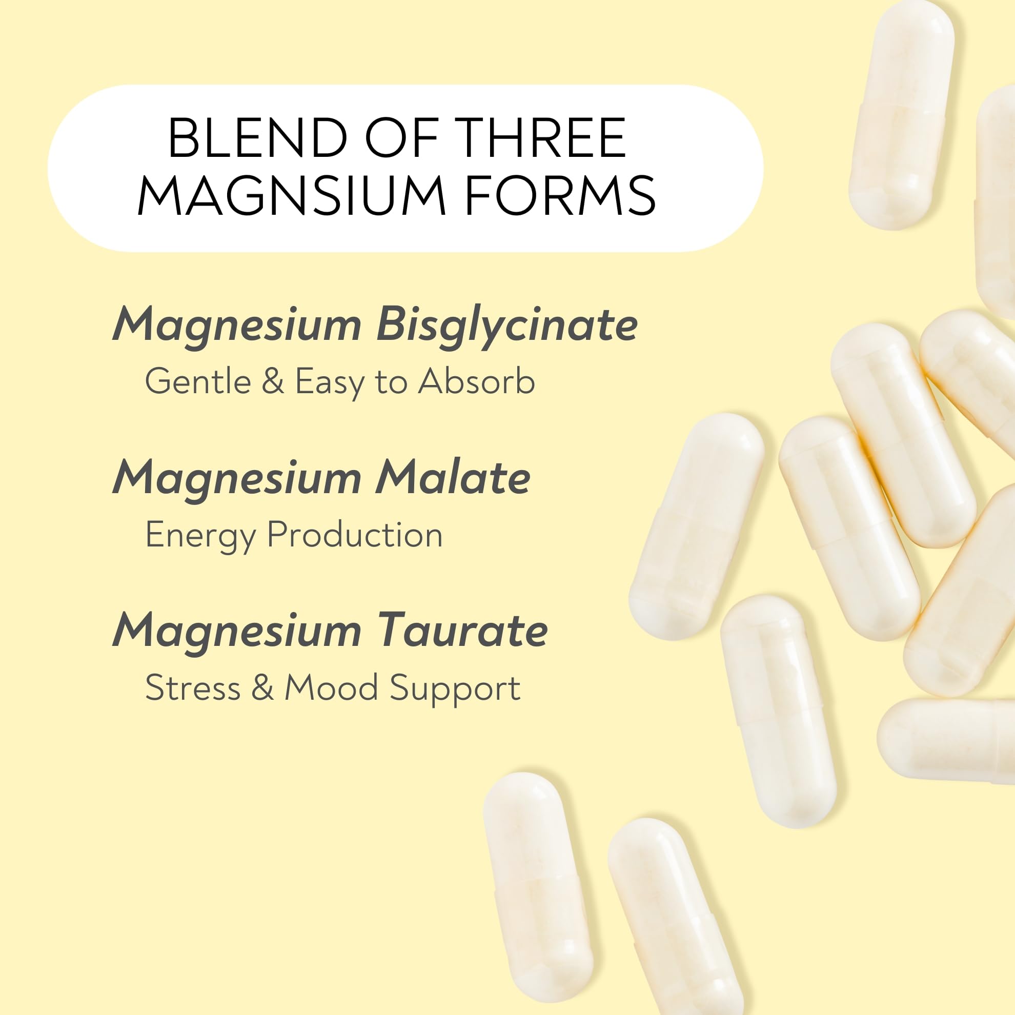 Magnesium Complex - Lifted Naturals Magnesium Supplement w/Bisglycinate, Malate, Taurate - 120 Capsules - Bioavailable Magnesium Formula for Mood, Sleep, Energy Support* Lifted Naturals uk supplements