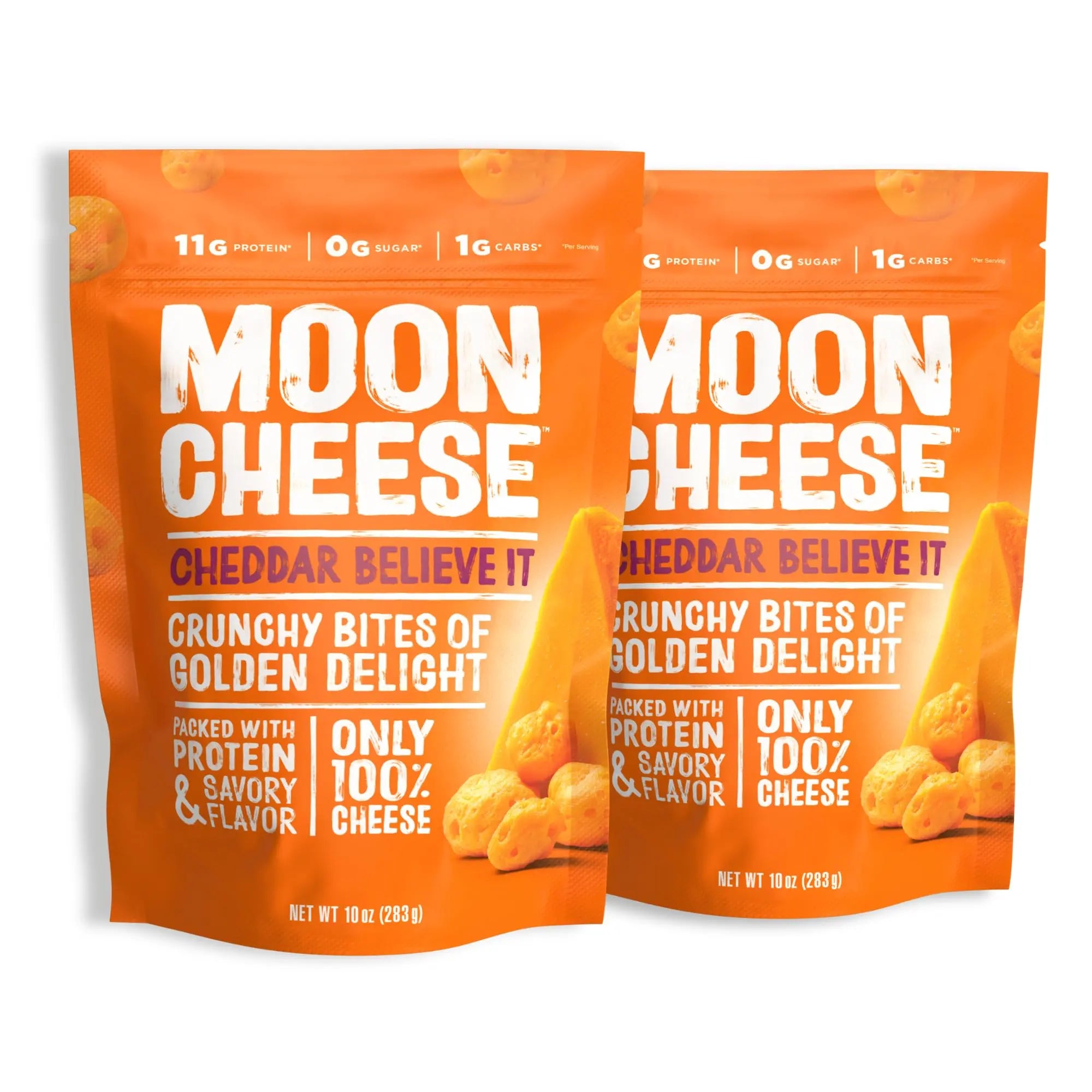 Moon Cheese Cheddar Believe It, 10 Ounce, 2-Pack, Crunchy, Protein-Rich Cheese Snack, Keto Friendly, 100% Real Cheese Moon Cheese uk supplements