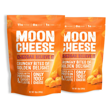 Moon Cheese Cheddar Believe It, 10 Ounce, 2-Pack, Crunchy, Protein-Rich Cheese Snack, Keto Friendly, 100% Real Cheese Moon Cheese uk supplements