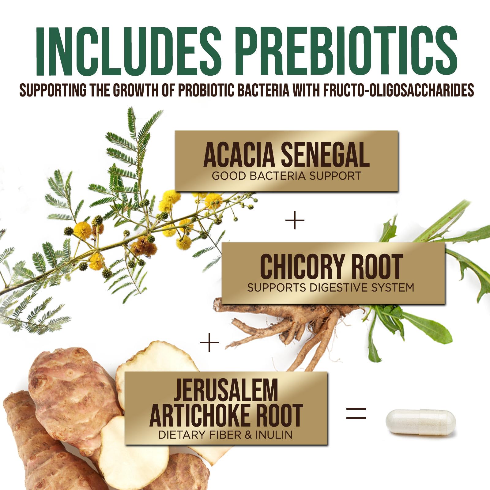 Probiotics 50 Billion CFU per Serving - 10 Strains + Prebiotics - Digestive Health, Gut & Immune Support - Occasional Constipation, Gas & Bloating Support for Women & Men, Bottled USA - 60 Capsules Health Nutrition Naturals uk supplements
