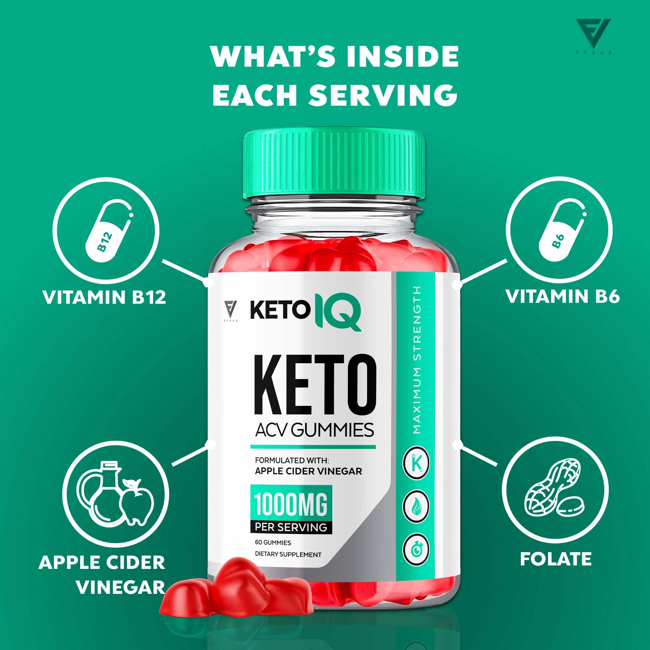 (3 Pack) Keto IQ KetoIQ Keto ACV Gummies, Keto IQ ACV Gummies Advanced Weight Loss Fyvus uk supplements