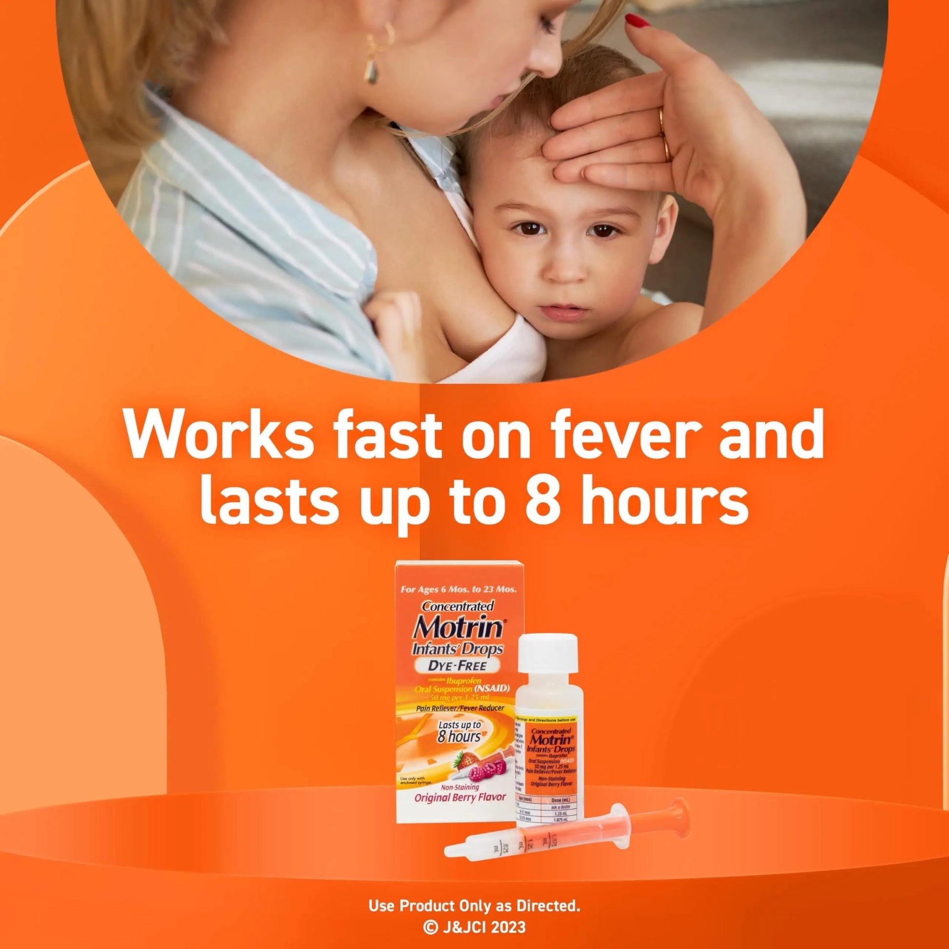 Motrin Infants Infant Ibuprofen Oral Suspension Concentrated Drops, NSAID Fever Reducer & Pain Reliever for Babies, Dye Free, Alcohol-Free, Berry Flavor, Includes Enclosed Syringe, 1 fl. oz Infants' Motrin uk supplements
