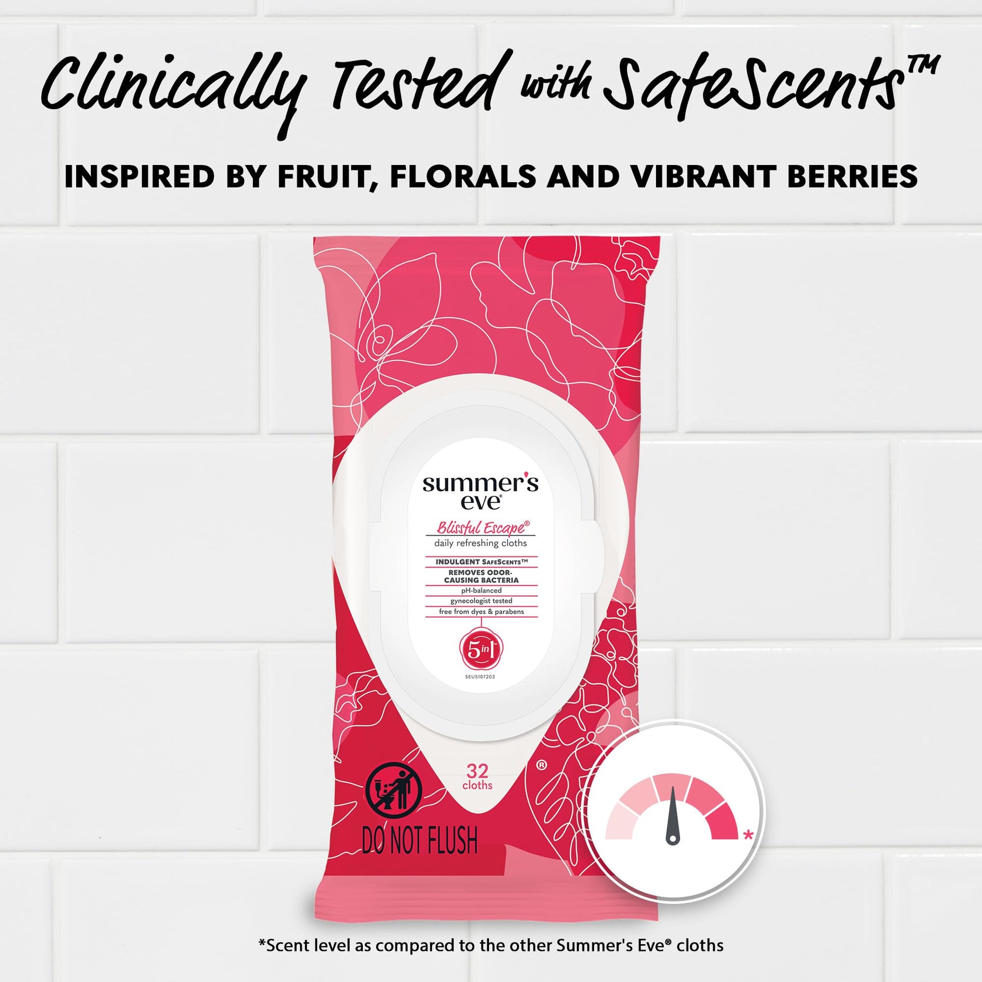 Summer's Eve Blissful Escape Daily Refreshing Feminine Wipes, Removes Odor, pH balanced, 32 Count Summer's Eve uk supplements
