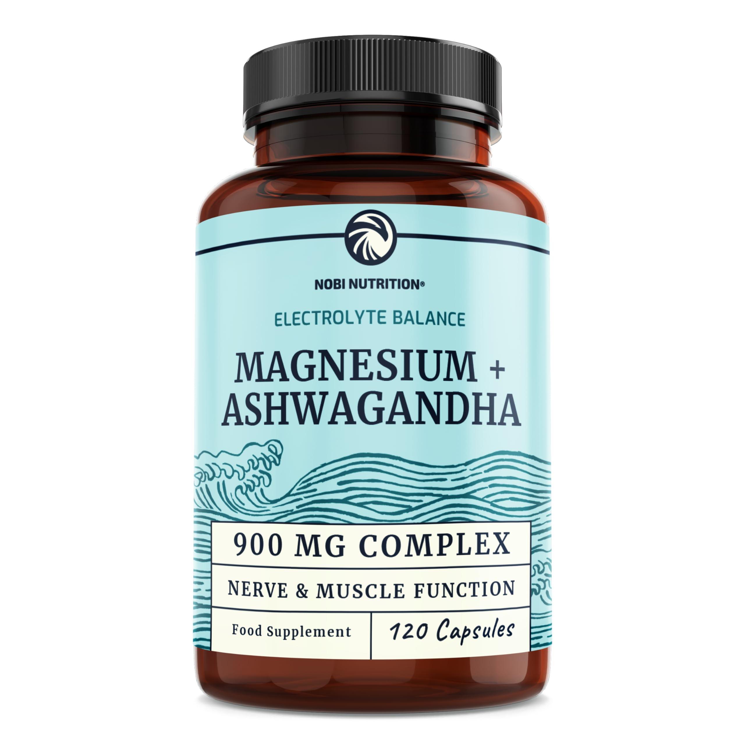 Magnesium Ashwagandha | Calming Magnesium Supplement for Adults | Relax, Rest Nobi Nutrition uk supplements