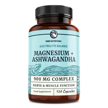 Magnesium Ashwagandha | Calming Magnesium Supplement for Adults | Relax, Rest Nobi Nutrition uk supplements