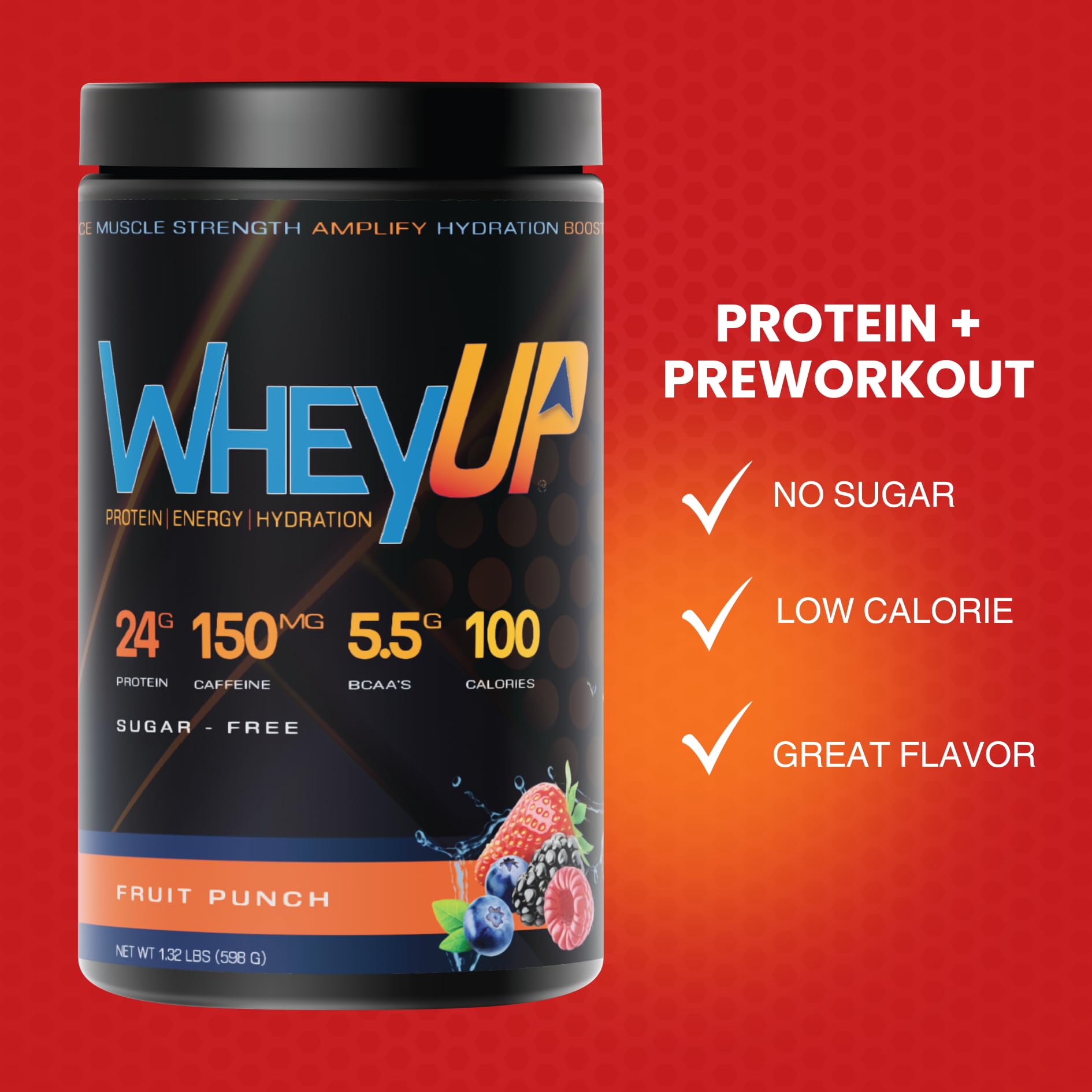 WheyUP Clear Whey Isolate Protein Powder, Blue Raspberry - 150mg Caffeine - 20 Servings WheyUP uk supplements