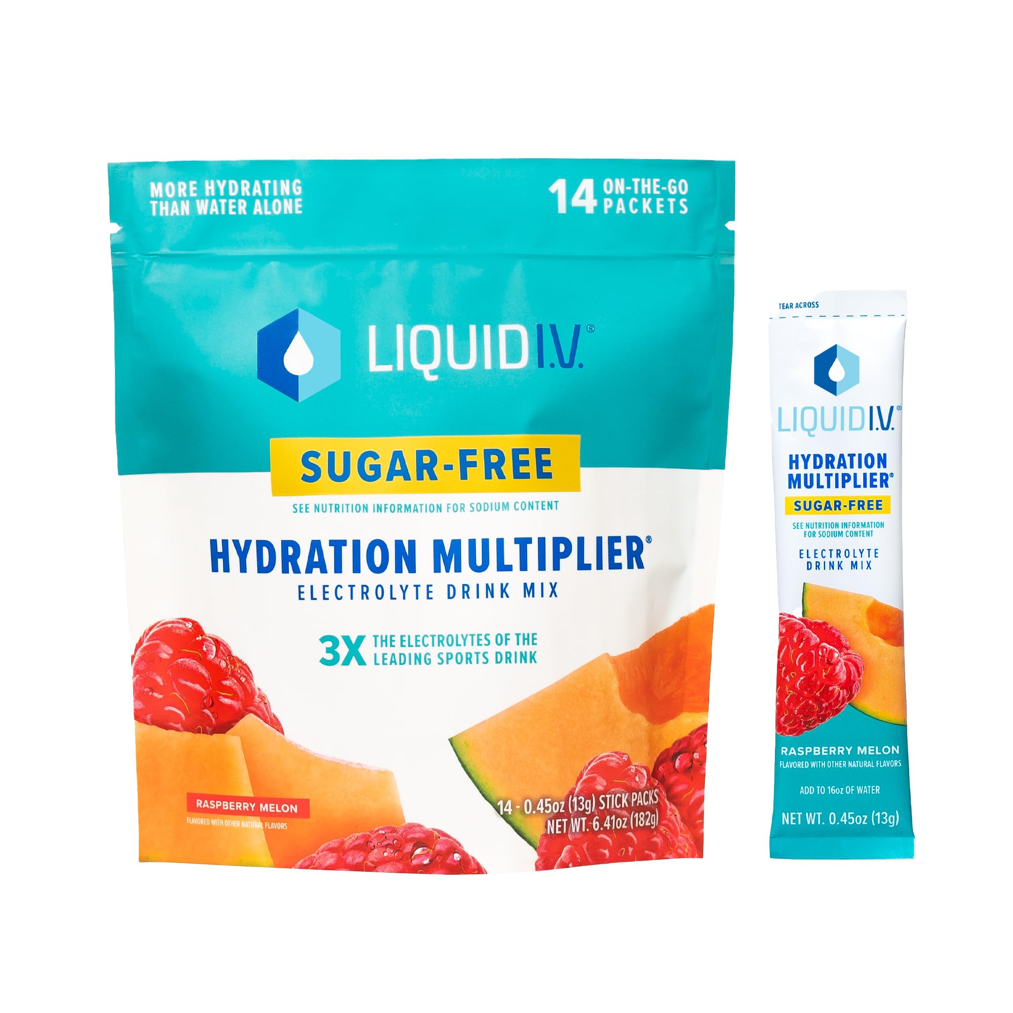 Liquid I.V. Sugar-Free Hydration Multiplier - Raspberry Melon – Hydration Powder Packets Liquid I.V. uk supplements