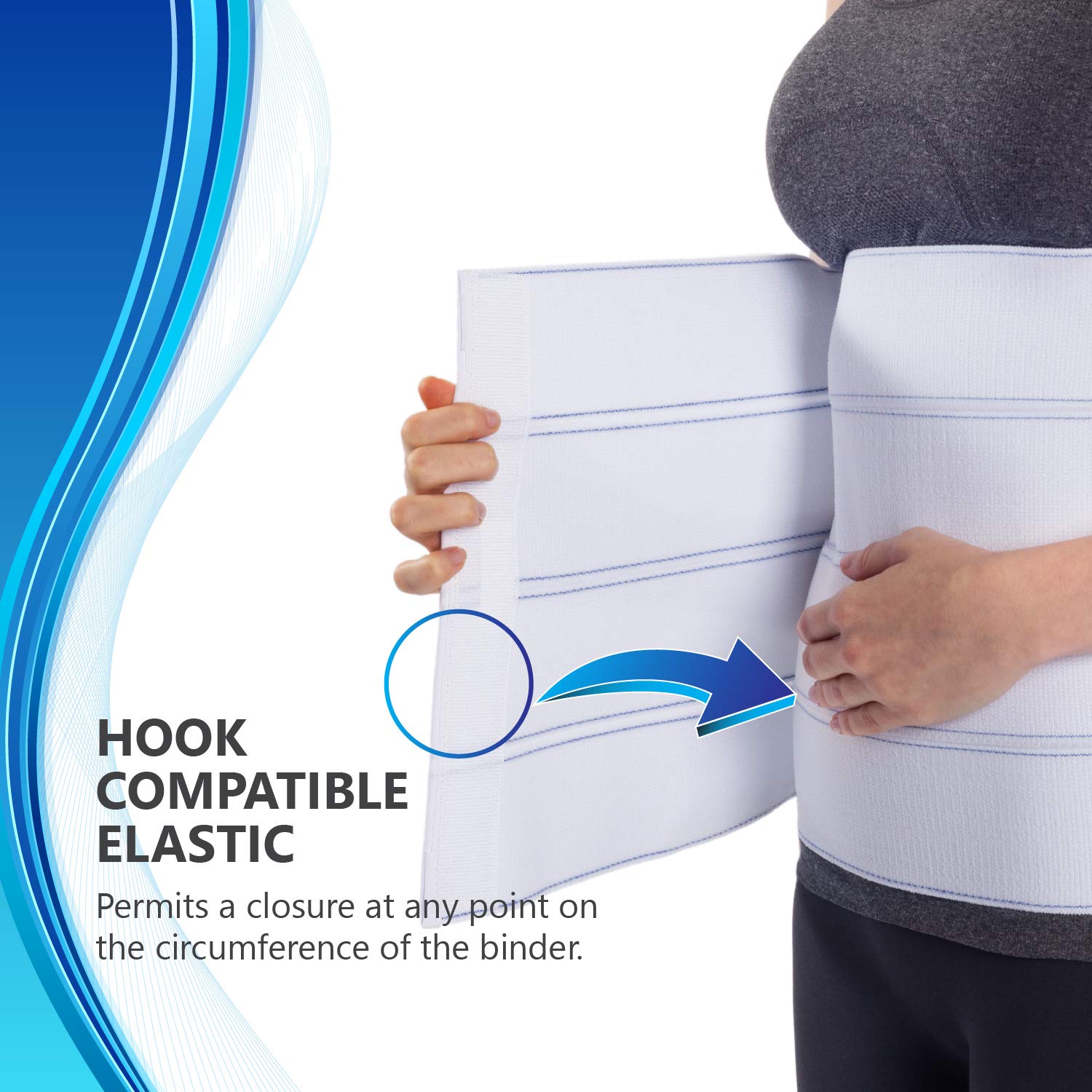 NYOrtho Abdominal Binder Lower Waist Support Belt - Compression Wrap for Men and Women NYOrtho uk supplements