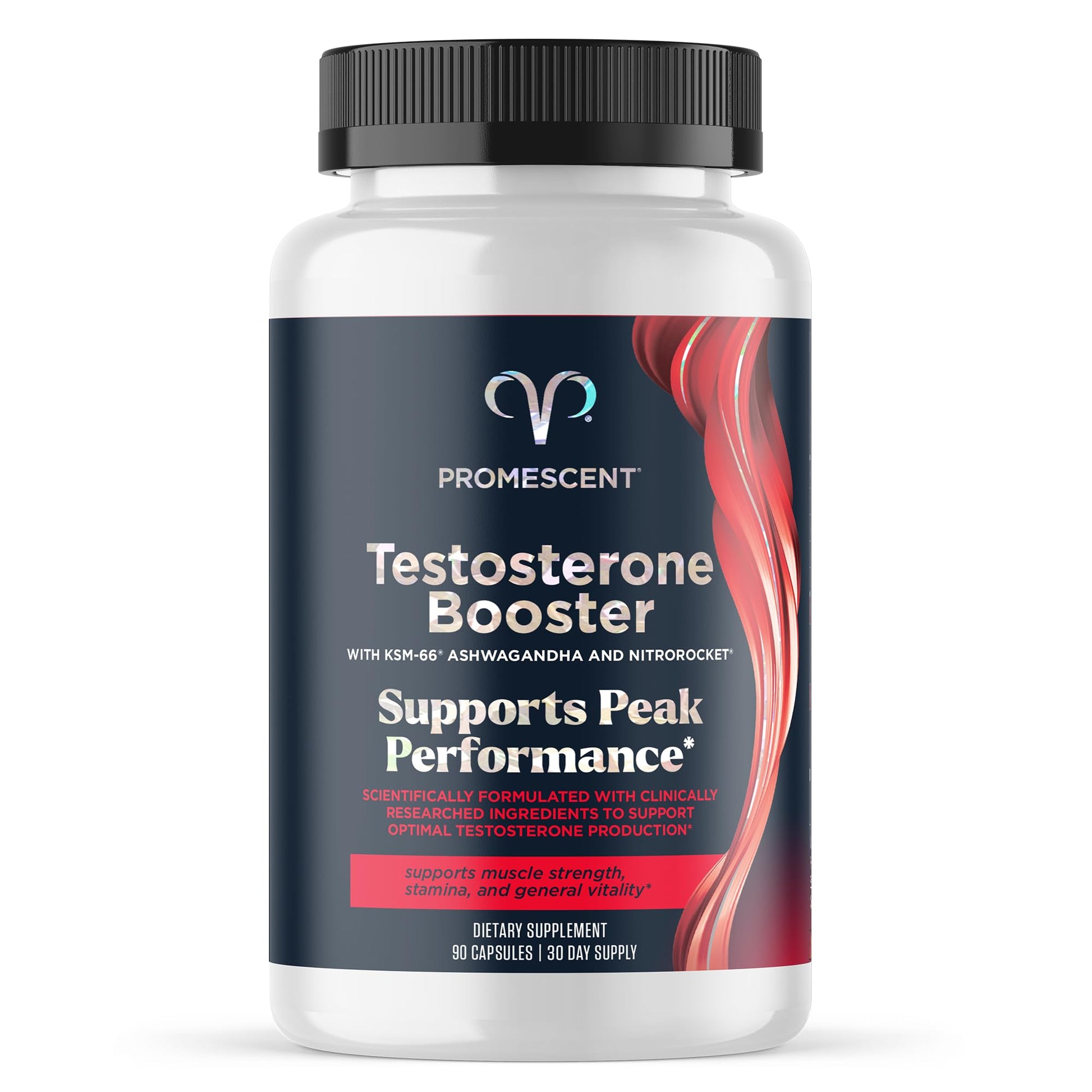 Promescent Testosterone Booster for Men Supplement w/Tongkat Ali (LongJack), KSM-66 Ashwagandha, Goat Weed, Fenugreek & Tribulus Terrestris, Supports Natural Energy, Stamina & Strength, 90 Capsules Promescent uk supplements