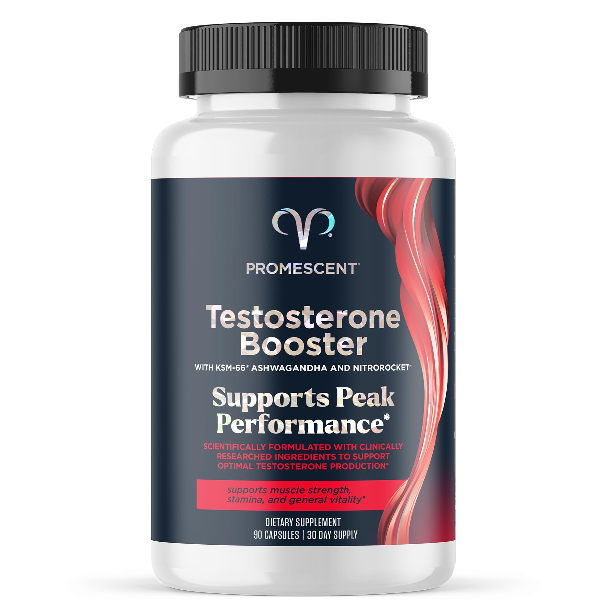 Promescent Testosterone Booster for Men Supplement w/Tongkat Ali (LongJack), KSM-66 Ashwagandha, Goat Weed, Fenugreek & Tribulus Terrestris, Supports Natural Energy, Stamina & Strength, 90 Capsules Promescent uk supplements