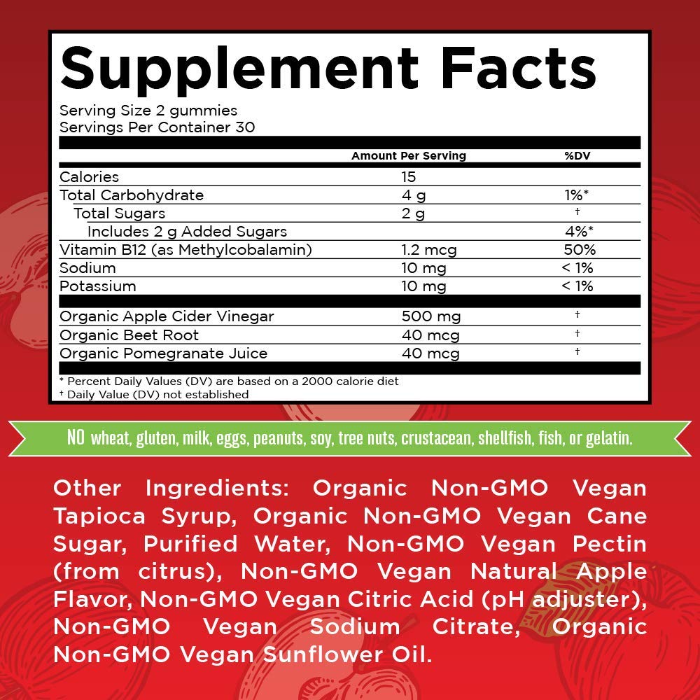 MaryRuth's Apple Cider Vinegar Gummies | ACV Gummies for Immune Support | Vegan MaryRuth Organics uk supplements