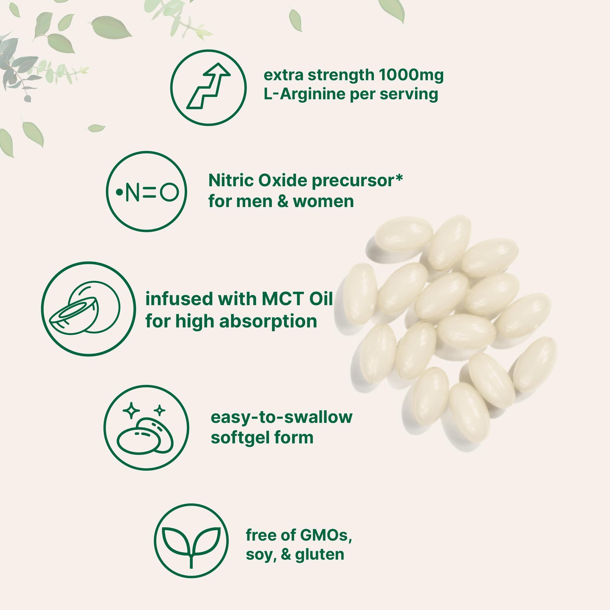 Micro Ingredients L-Arginine 1000mg with MCT Oil, 300 Softgels | Nitric Oxide Precursor* for Men & Women | Extra Strength Amino Acid Formula for Daily Wellness Micro Ingredients uk supplements