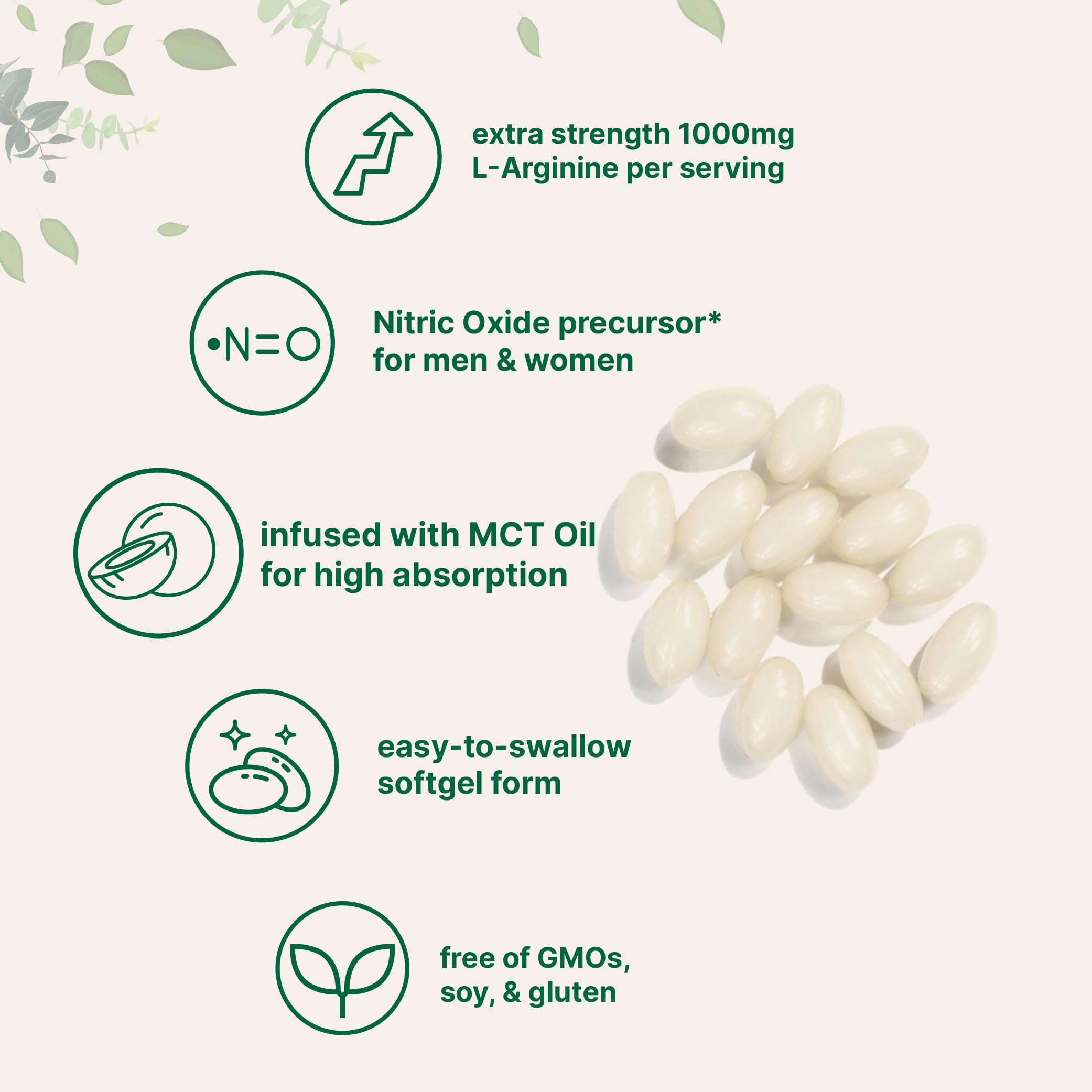 Micro Ingredients L-Arginine 1000mg with MCT Oil, 300 Softgels | Nitric Oxide Precursor* for Men & Women | Extra Strength Amino Acid Formula for Daily Wellness Micro Ingredients uk supplements
