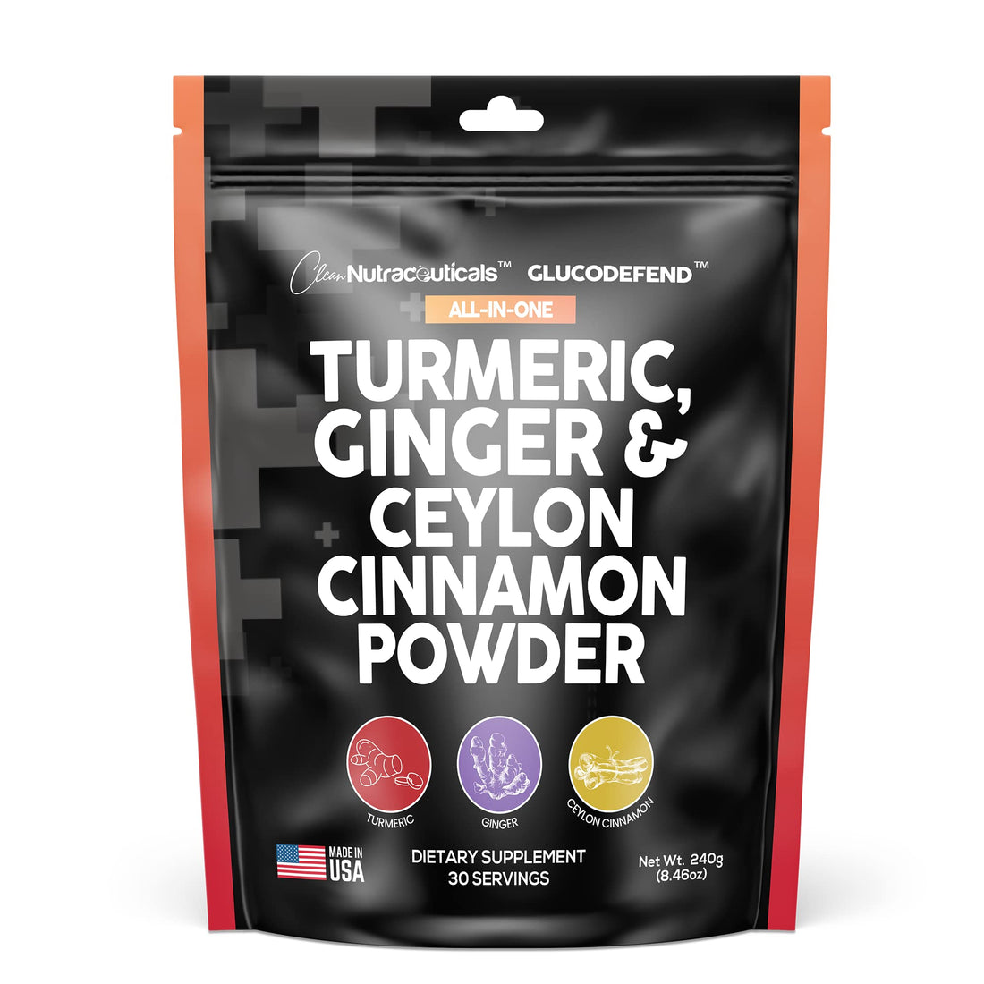 3in1 Turmeric Curcumin Ginger Root & Ceylon Cinnamon Powder Suppleme Clean Nutraceuticals uk supplements