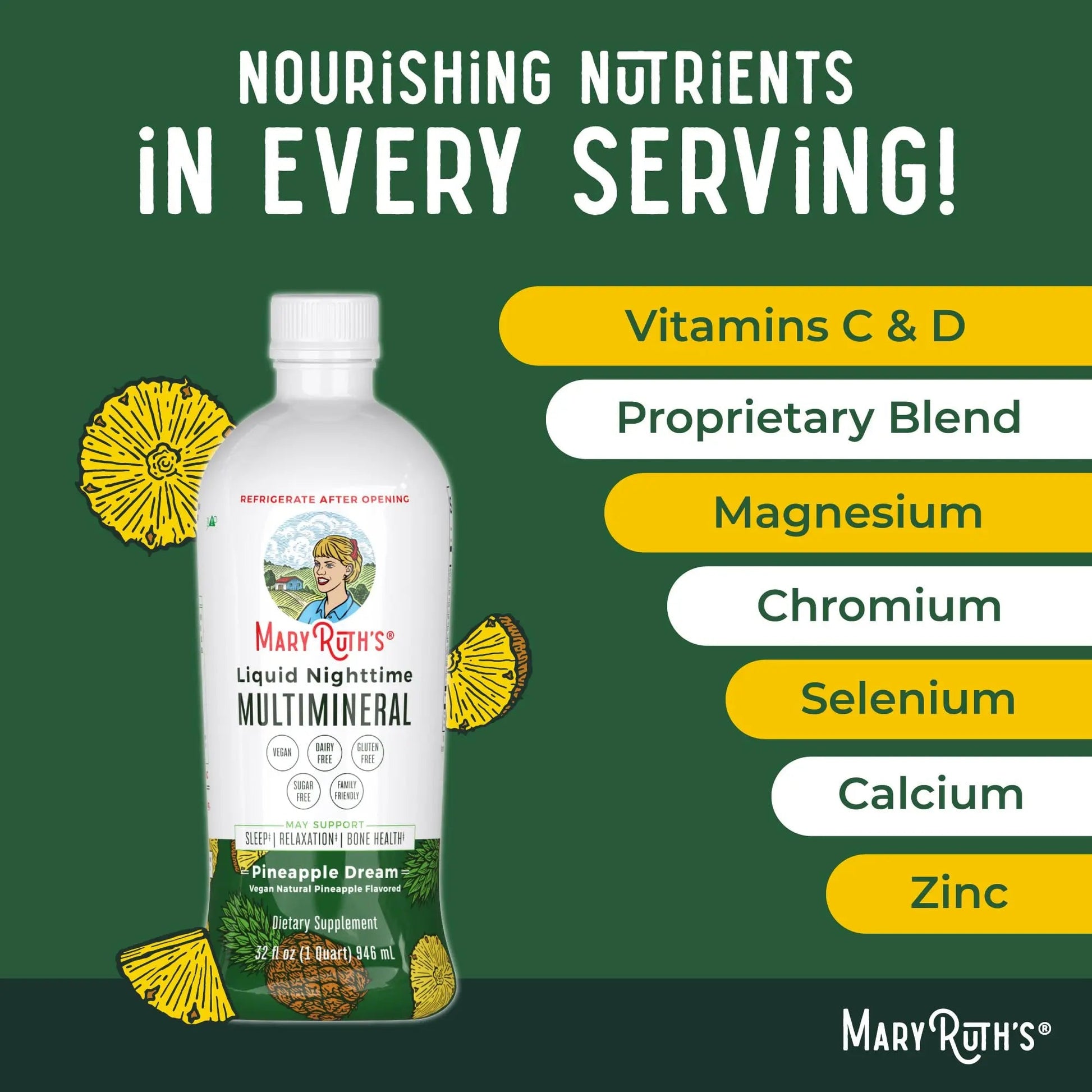 MaryRuth's Multivitamin Gummies for Women (Cherry & Raspberry) & Liquid Nighttime Multimineral (Pineapple) | Clean Label Project Verified MARYRUTH'S uk supplements