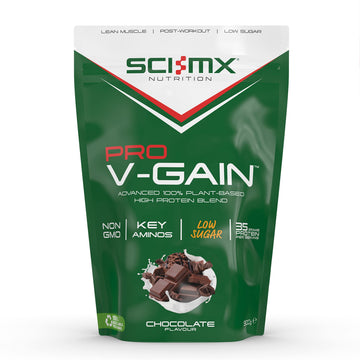 SCI-MX Pro V Gain 100% Plant Based Vegan Protein Formula With No Added Sugar - Chocolate Flavour - 900g - 20 SERVINGS SCI-MX uk supplements