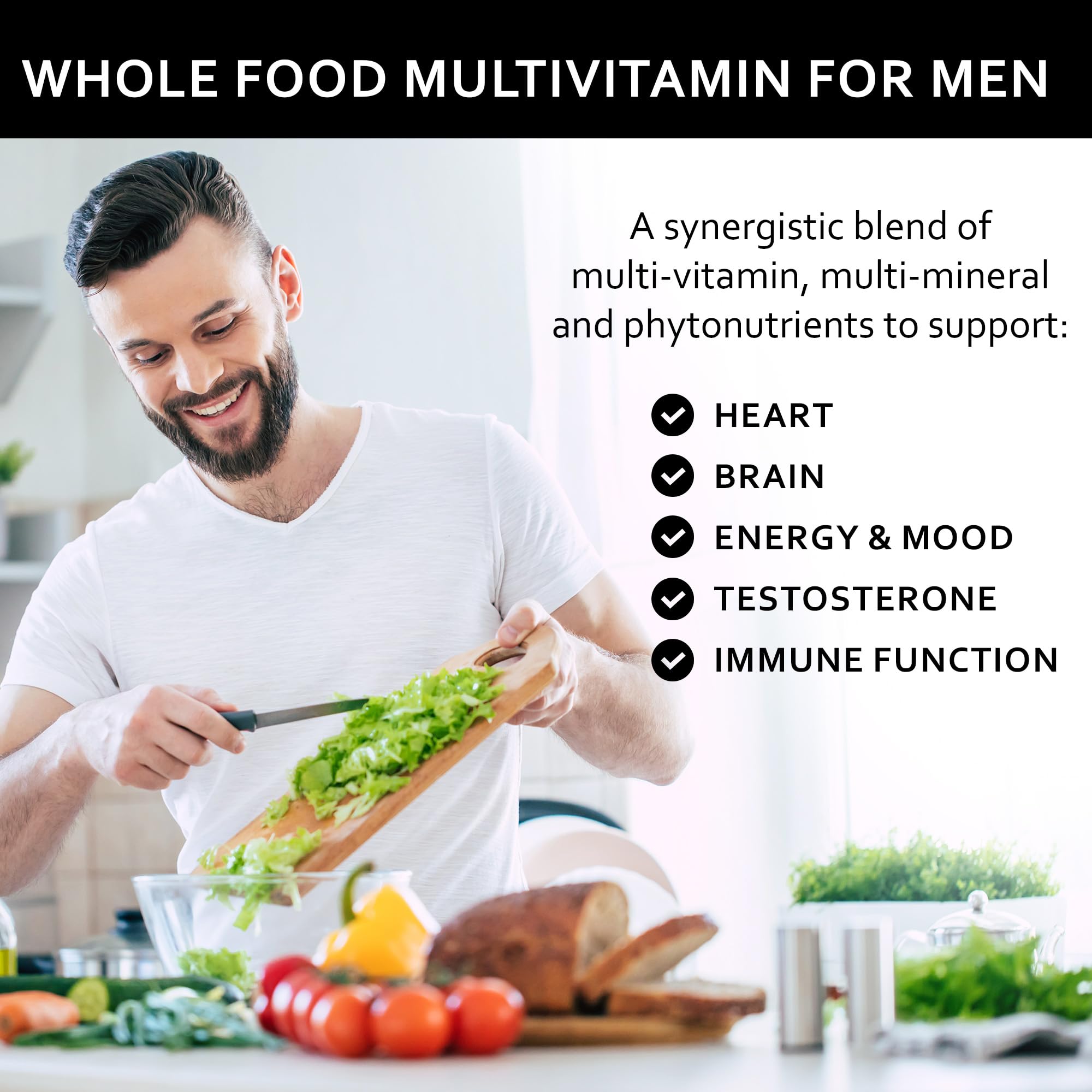 Primitive Scientific Whole Food Natural Multivitamin and Mineral Capsules for Men - All-Day Energy, Inner Zen, and Stronger You (120 Capsules) Primitive Scientific uk supplements