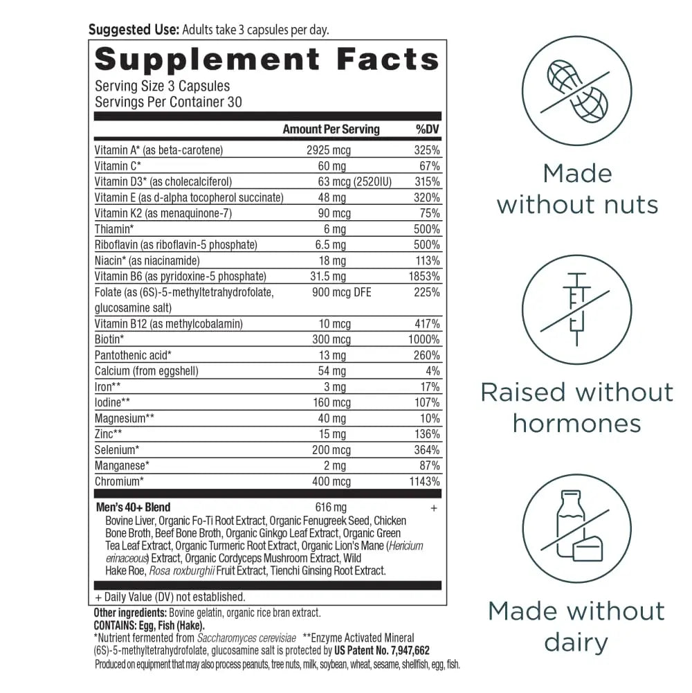 Ancient Nutrition, Multivitamin Mens 40 Plus 3 Day, 90 Count Ancient Nutrition uk supplements