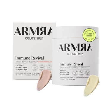 ARMRA Colostrum™ Premium Powder, Grass Fed, Gut Health Bloating Immunity Skin & Hair, Contains 400+ Bioactive Nutrients, Keto, Gluten & Fat Free (Vine Watermelon, Unflavored Bundle | 150 Servings) ARMRA uk supplements