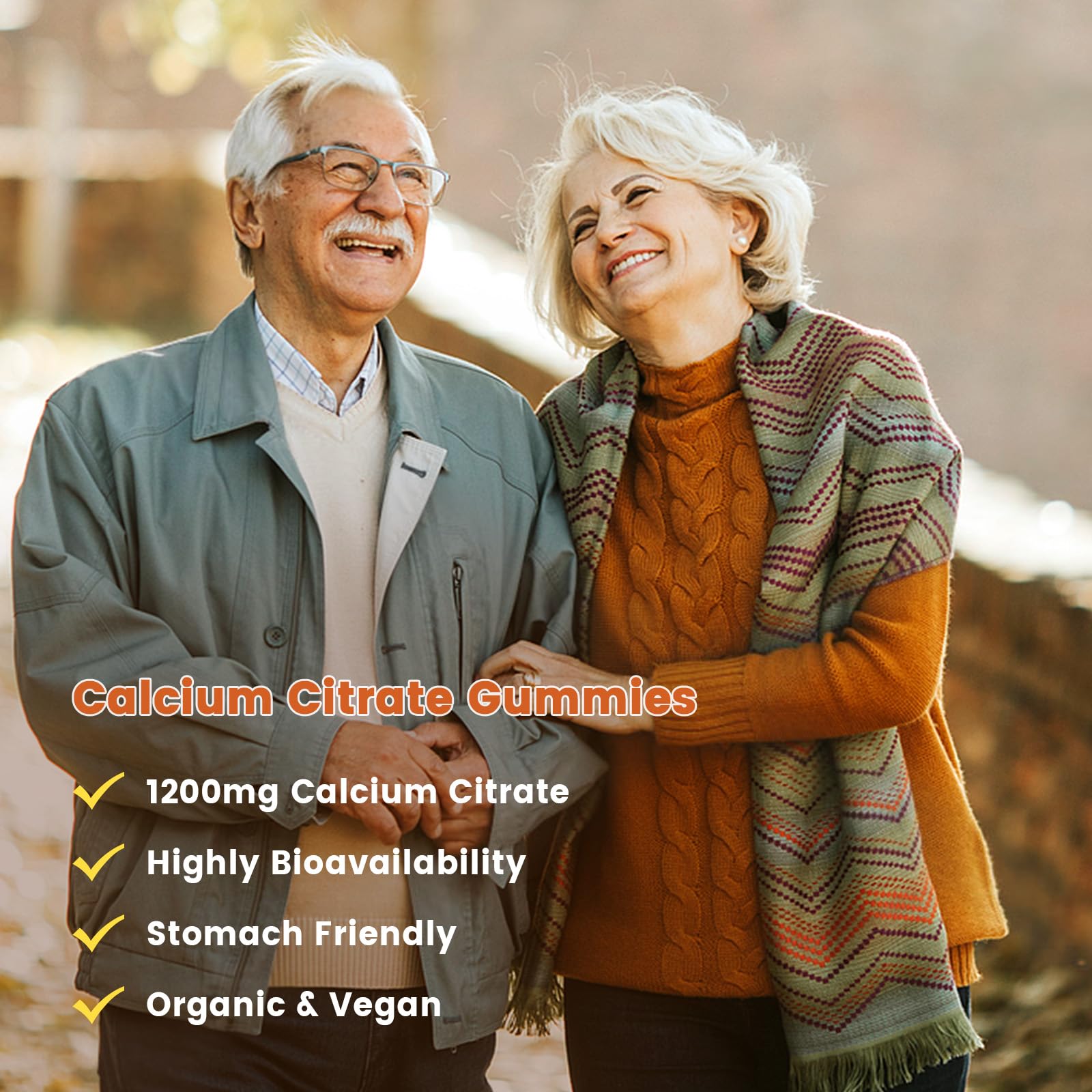 GONGOTA Calcium Citrate 1200mg with Vitamin D3 Gummies, Chewable Calcium for Bone, Muscle, Joints, Immune Support, Calcium Supplements for Women & Men,Sugar Free, Pineapple Flavor - 120 Gummies GONGOTA uk supplements