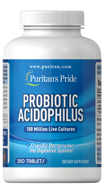 Puritan's Pride Probiotic Supplement, Acidophilus, Capsule, 250 Count(Pack of 1) Puritan's Pride uk supplements