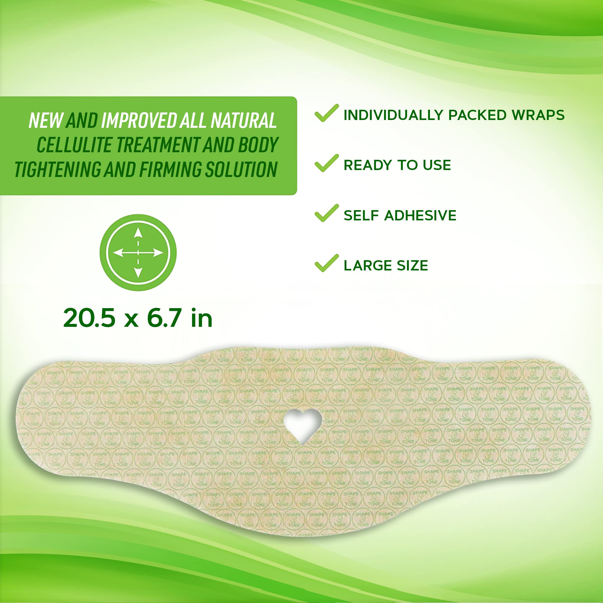 Moisturizing Body Wrap - New and Improved All Natural Body Applicator (5 WRAPS) Shape and Tone Body Products uk supplements