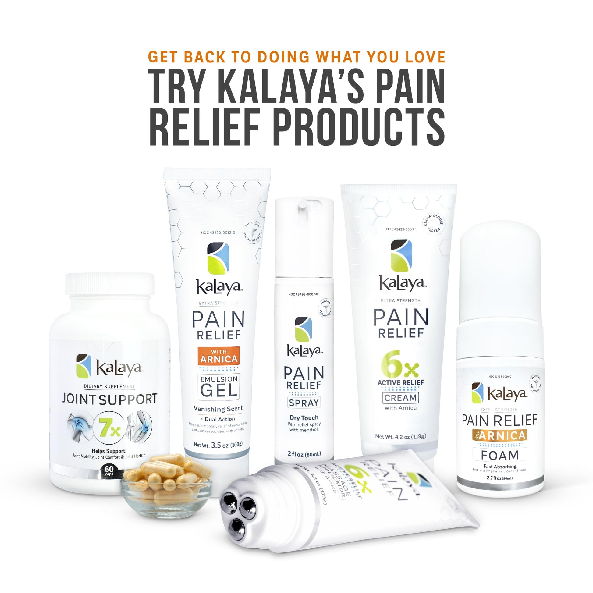 Kalaya Extra Strength Pain Relief Gel with Arnica -Fast Acting, Long Lasting, Vanishing Scent, medically formulated for Arthritis, Joints, Muscle, Back, Neck, Shoulder, Hand and Knee Pain Kalaya Naturals uk supplements
