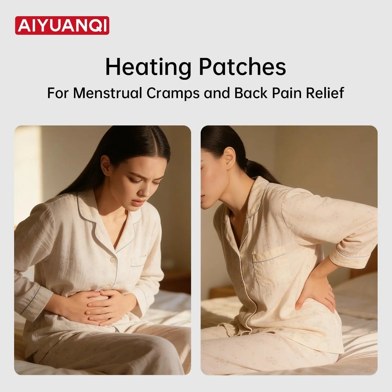 AIYUANQI 3PCS Menstrual Cramps Herbal Heating Patches for Pain Relief, Self-Heating Mugwort Patches, Full Abdomen Cover and Skin-friendly Comfortable, Rapid Heating and Keep Warm, Ideal Gift for Women AIYUANQI uk supplements