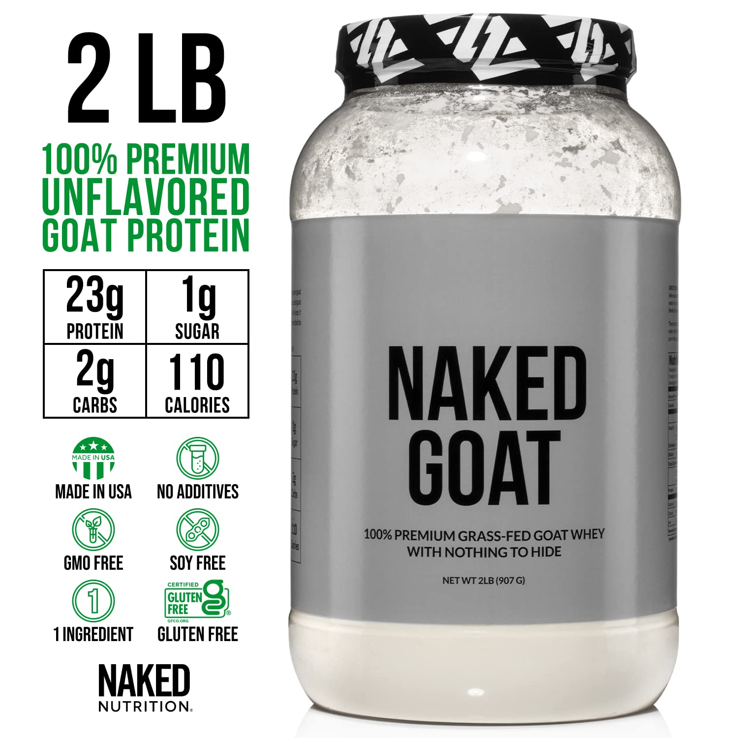 NAKED nutrition Naked Goat - Pasture Fed Goat Whey Protein Powder from Small-Herd NAKED uk supplements