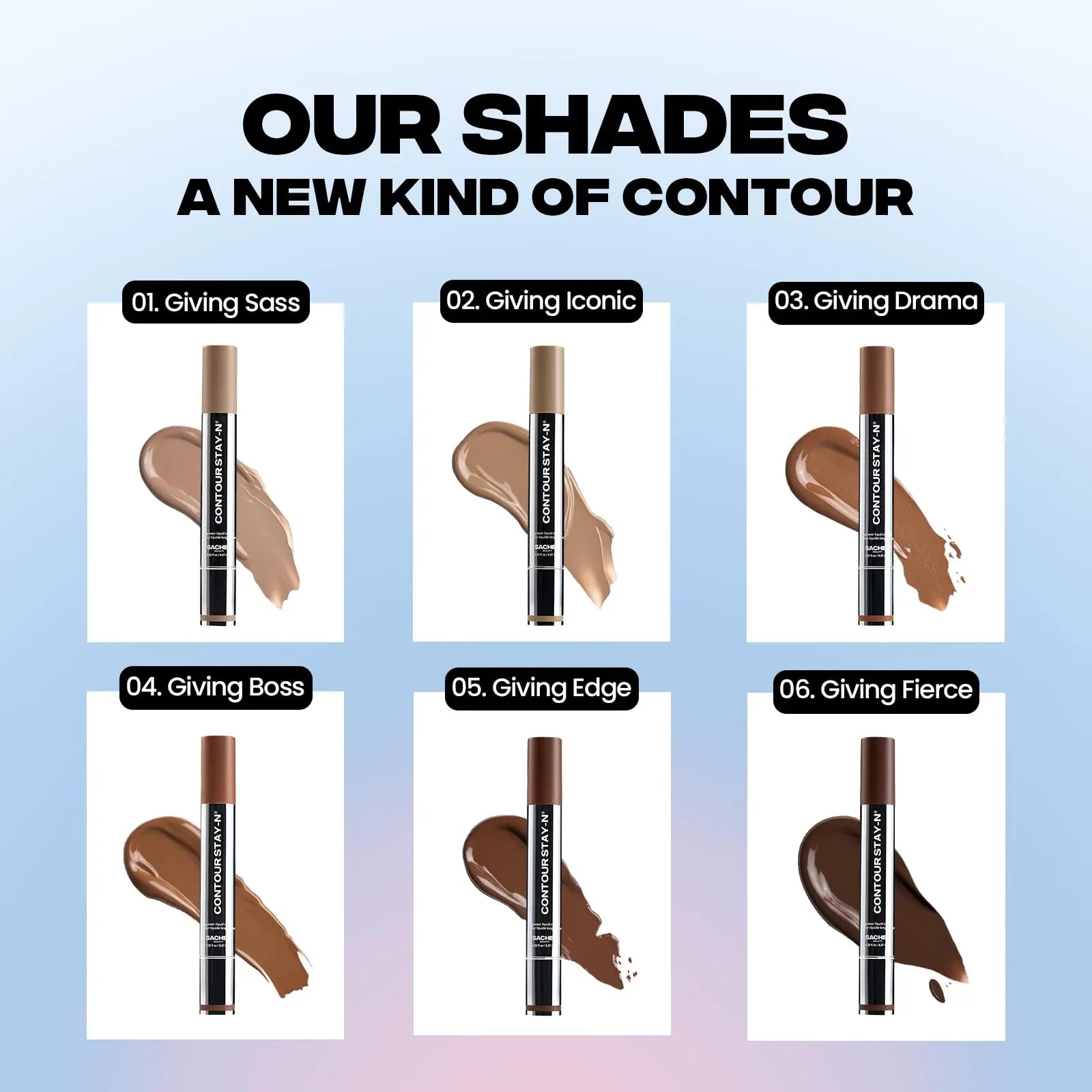Sacheu Liquid Contour STAY-N Long Wear Cream Contour Makeup — Long Lasting, Blendable, & Lightweight Formula — Vegan & Cruelty-free, Giving Drama Sacheu uk supplements