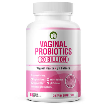 Vaginal Probiotics for Womens Health 20 Billion CFU | PH Balance & Vaginigal Odor Support 60 Capsules Natural Foundation Supplements uk supplements