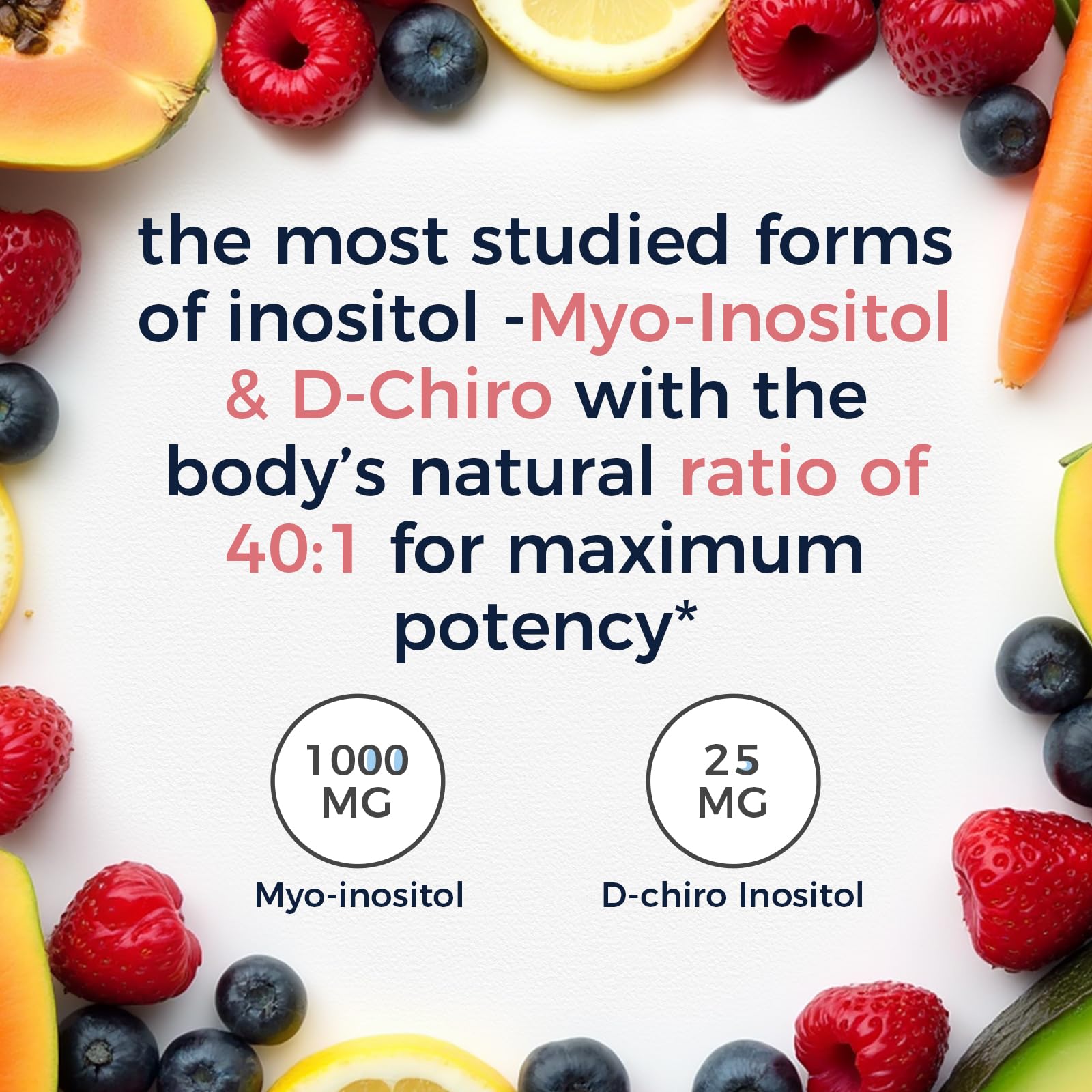 Vitalitown Inositol Supplement for Women, Myo-Inositol & D-Chiro Inositol, Ideal 40:1 Ratio, Hormone Balance & Healthy Ovarian Support for Women, Vitamin B8, Vegan, 60 Capsules, No Gluten Vitalitown uk supplements