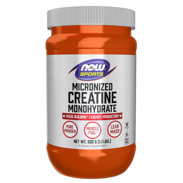 NOW Foods Sports Nutrition, Micronized Creatine Powder 500 g, Mass Building*/Energy Production*, 1.1-Pound NOW Foods uk supplements