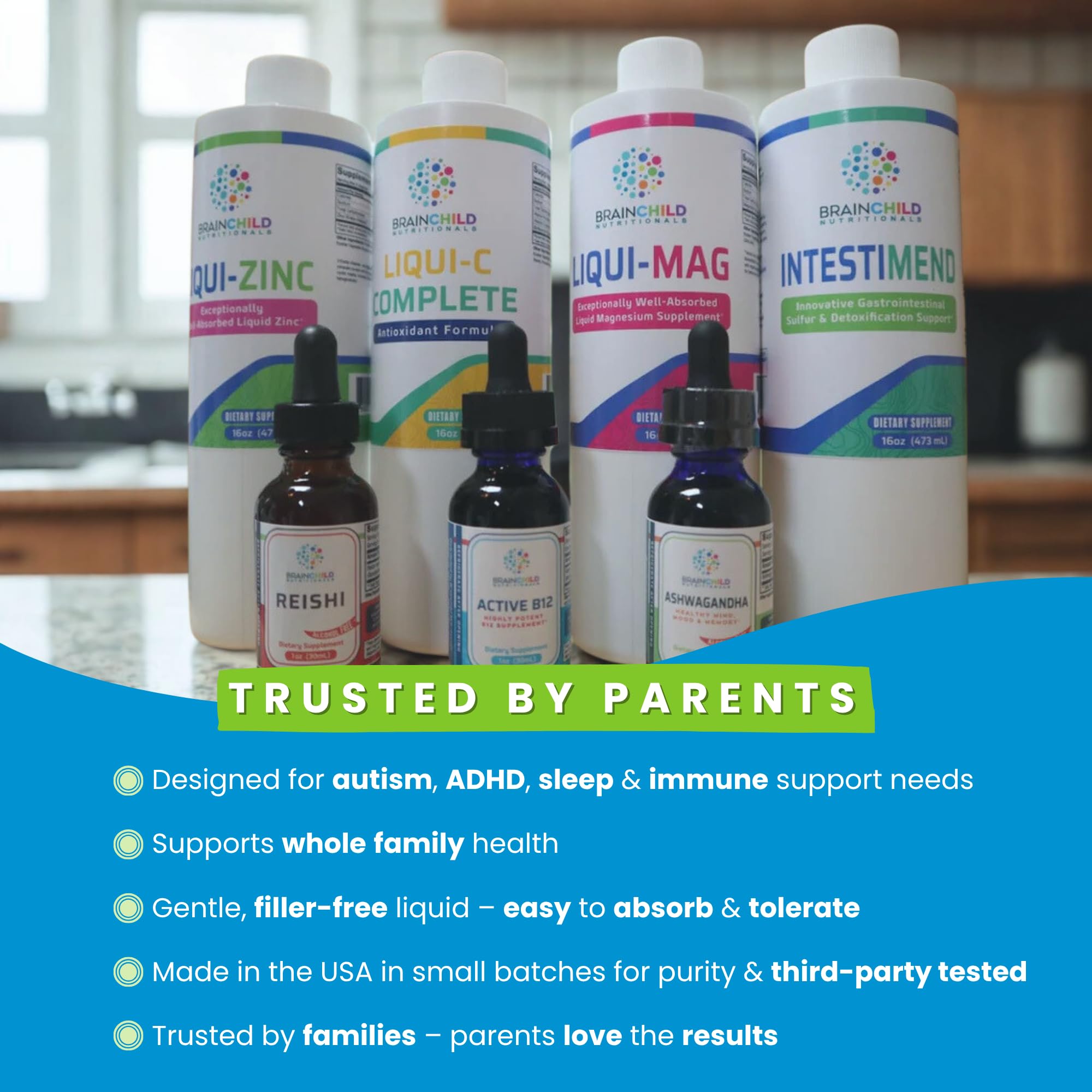 BrainChild Nutritionals Spectrum Support Minerals Liquid Supplement for Autism - Well Absorbed for Kids & Adults on the Spectrum, Ultra-Colloidal Suspension, Casein-Free, Unflavored 16oz BrainChild Nutritionals uk supplements