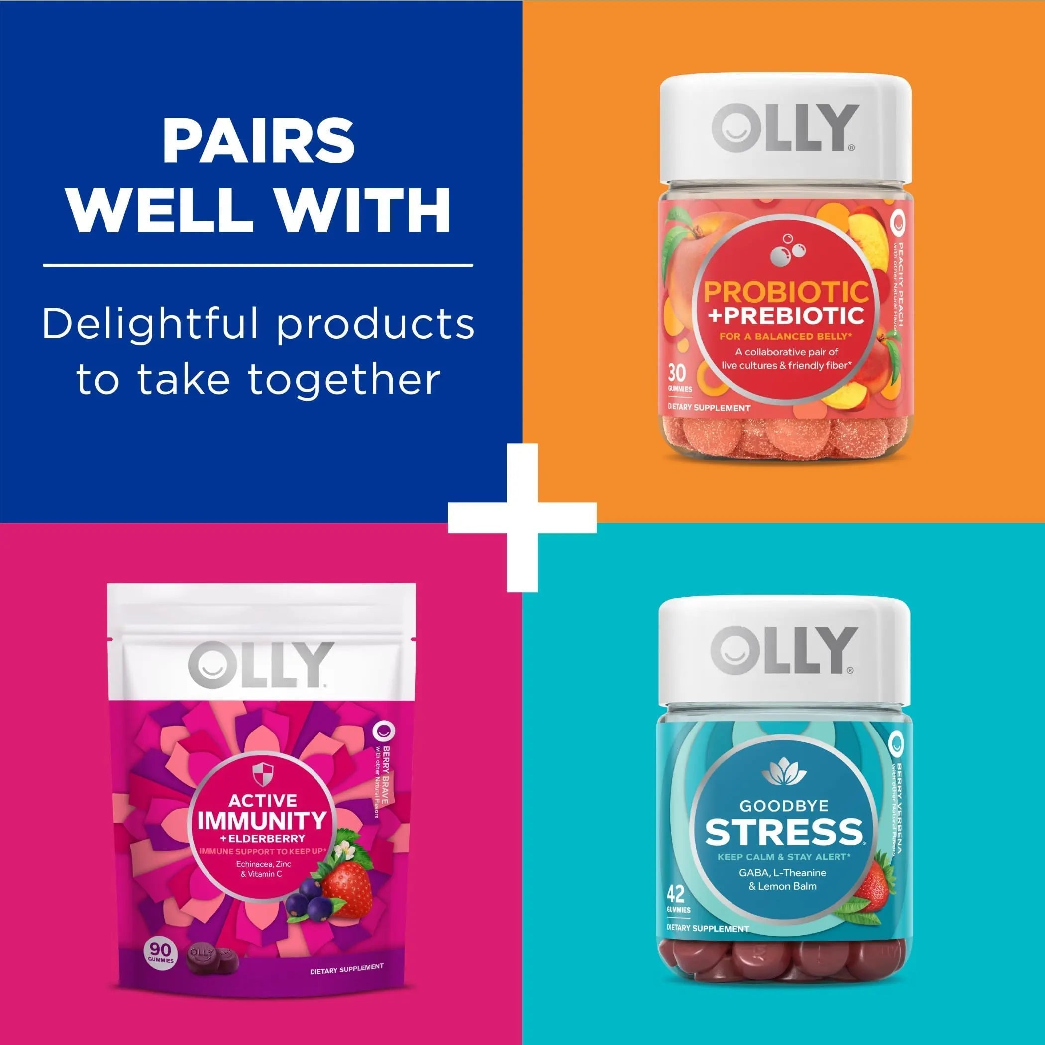 OLLY Laser Focus Gummy, Ginseng, Alpha GPC, B Vitamins, 36 Count & Men's Multivitamin Gummy, Vitamins A C D E B, Zinc, 90 Count OLLY uk supplements