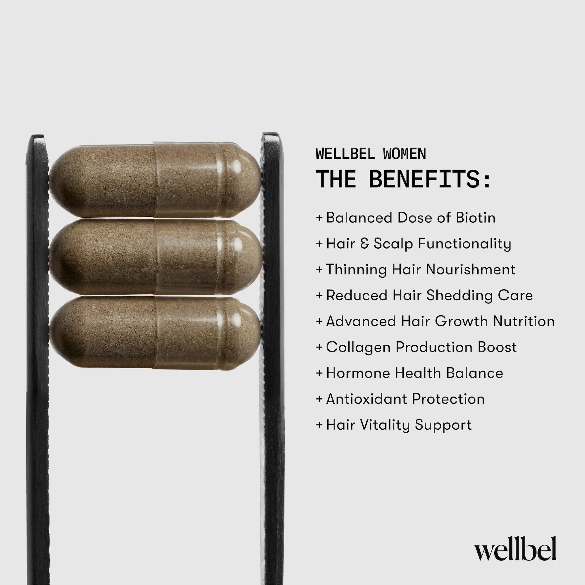 WELLBEL Women Clean Supplement for Hair, Skin, and Nails, Vegan, Gluten Free and Non GMO 90 Count WELLBEL uk supplements