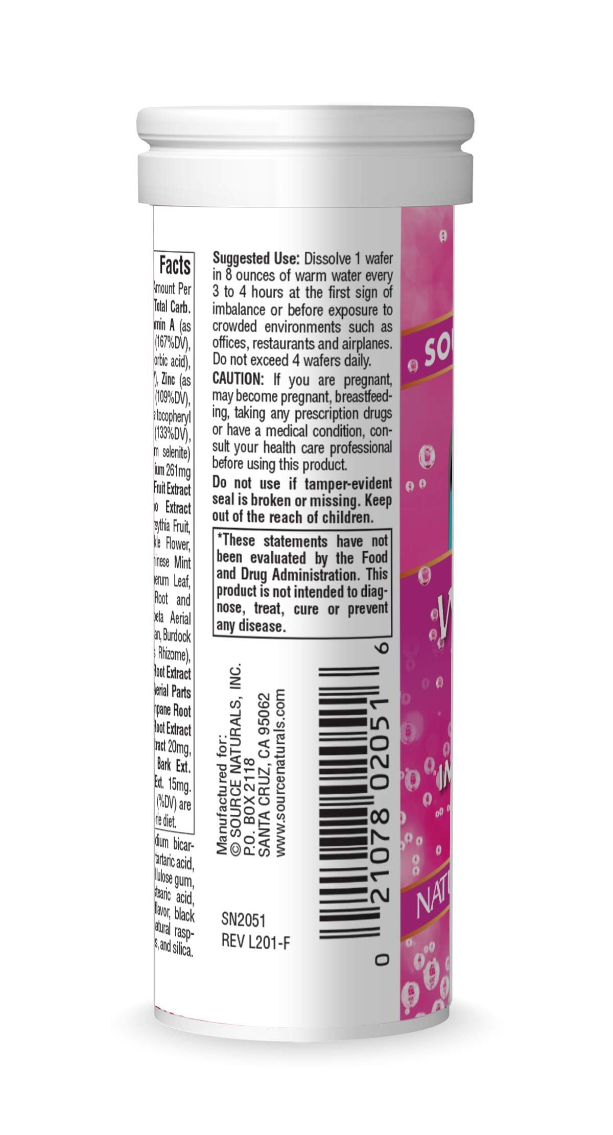 Source Naturals Wellness Fizz, Natural Berry Flavor - 10 Wafers Source Naturals uk supplements