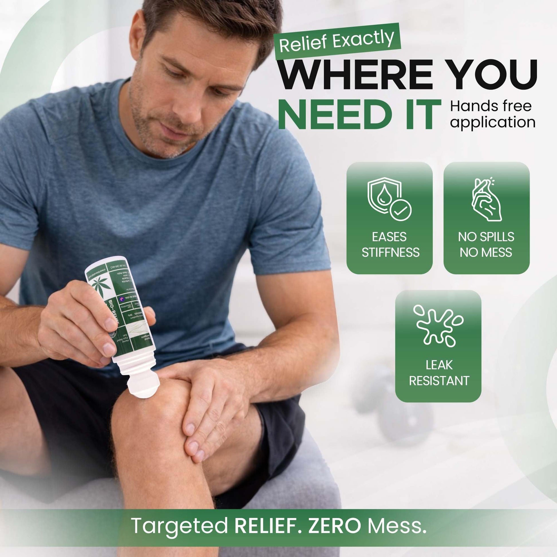 BIO-RELIEF Fast-Acting Hemp Pain Relief Roll On - Highly Effective, Cool & Topical Pain Relief Extra Strength for Arthritis, Muscle, Joint & Back – Easy Roll On Maximum Strength Scientific Solutions Global uk supplements