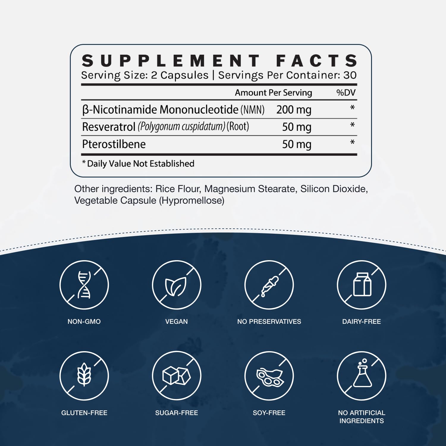 InfiniWell NMN Supplement - NAD+ Supplement Alternative with Resveratrol & Pterostilbene - Supports NAD+ Production - Anti Aging Support for Brain, Heart & Digestion (60 Capsules) InfiniWell uk supplements