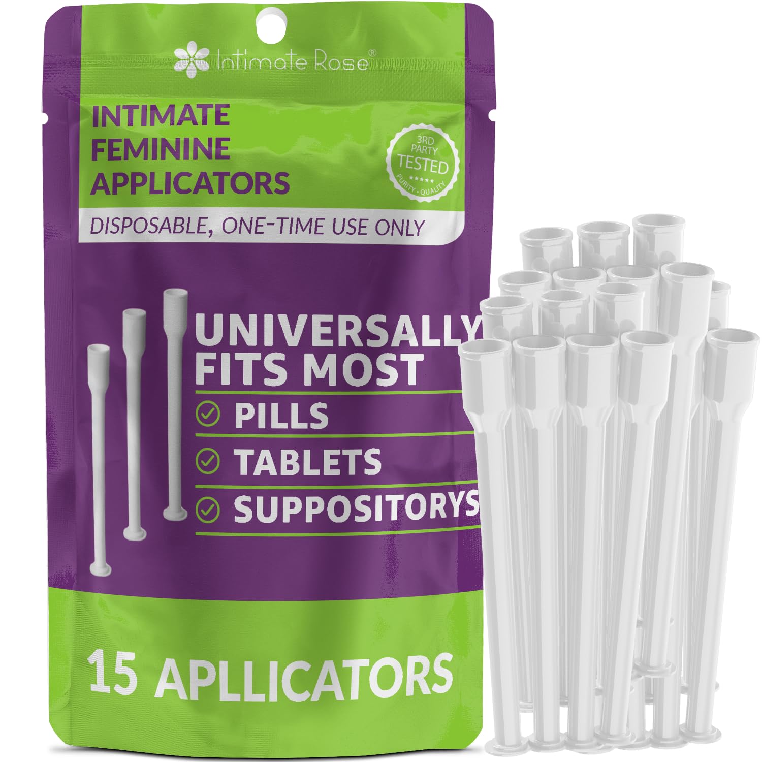 Intimate Rose Boric Acid Suppositories + 15 Count Vaginal Suppository Applicator + pH Test Strips Intimate Rose uk supplements