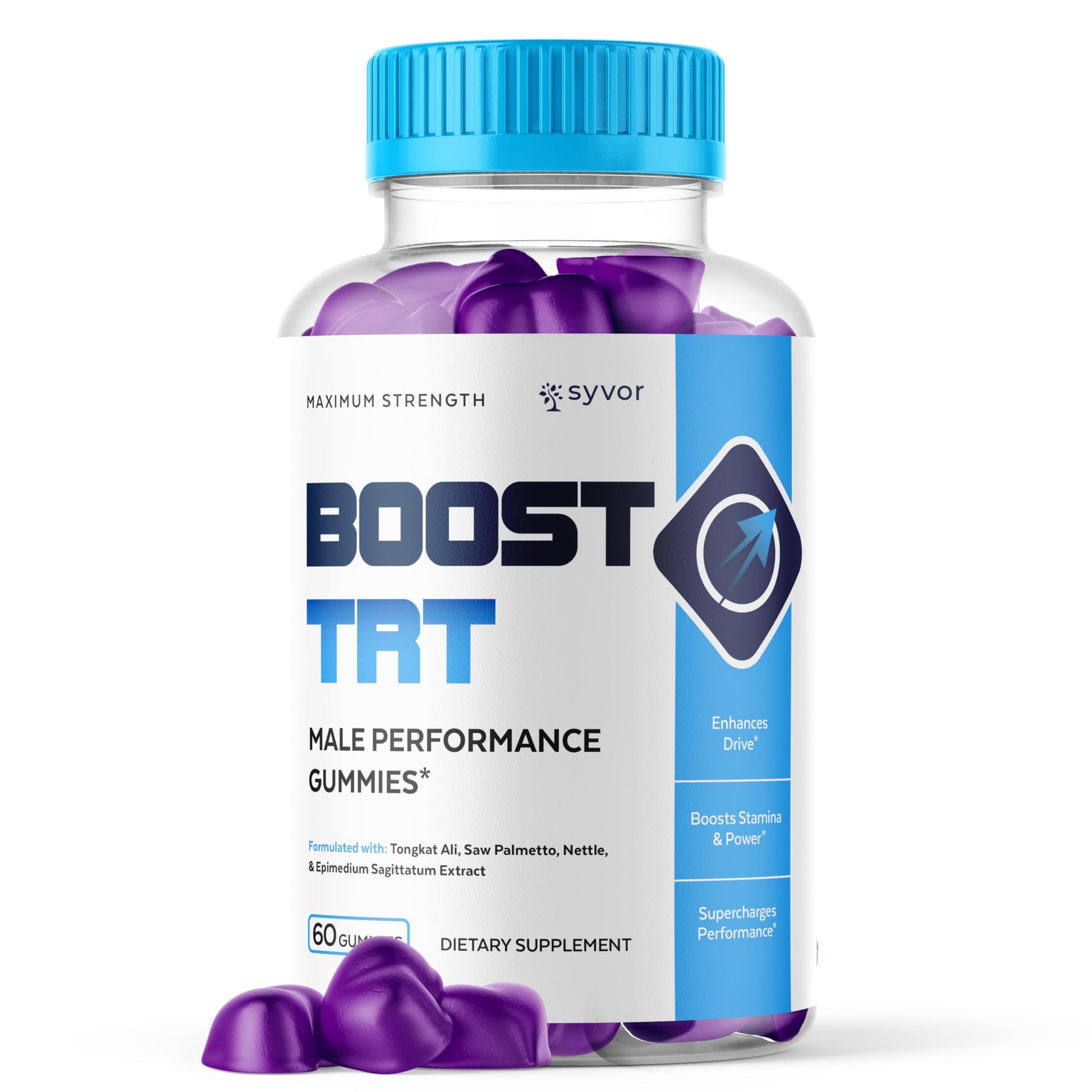 Boost TRT Gummies for Men, Official Boost TRT Male Performance Gummys with Natural Ingredients, Advanced BoostTRT Men's Gummy Supplement with Maximum Strength Premium Vitamins (60 Gummies) Syvor uk supplements