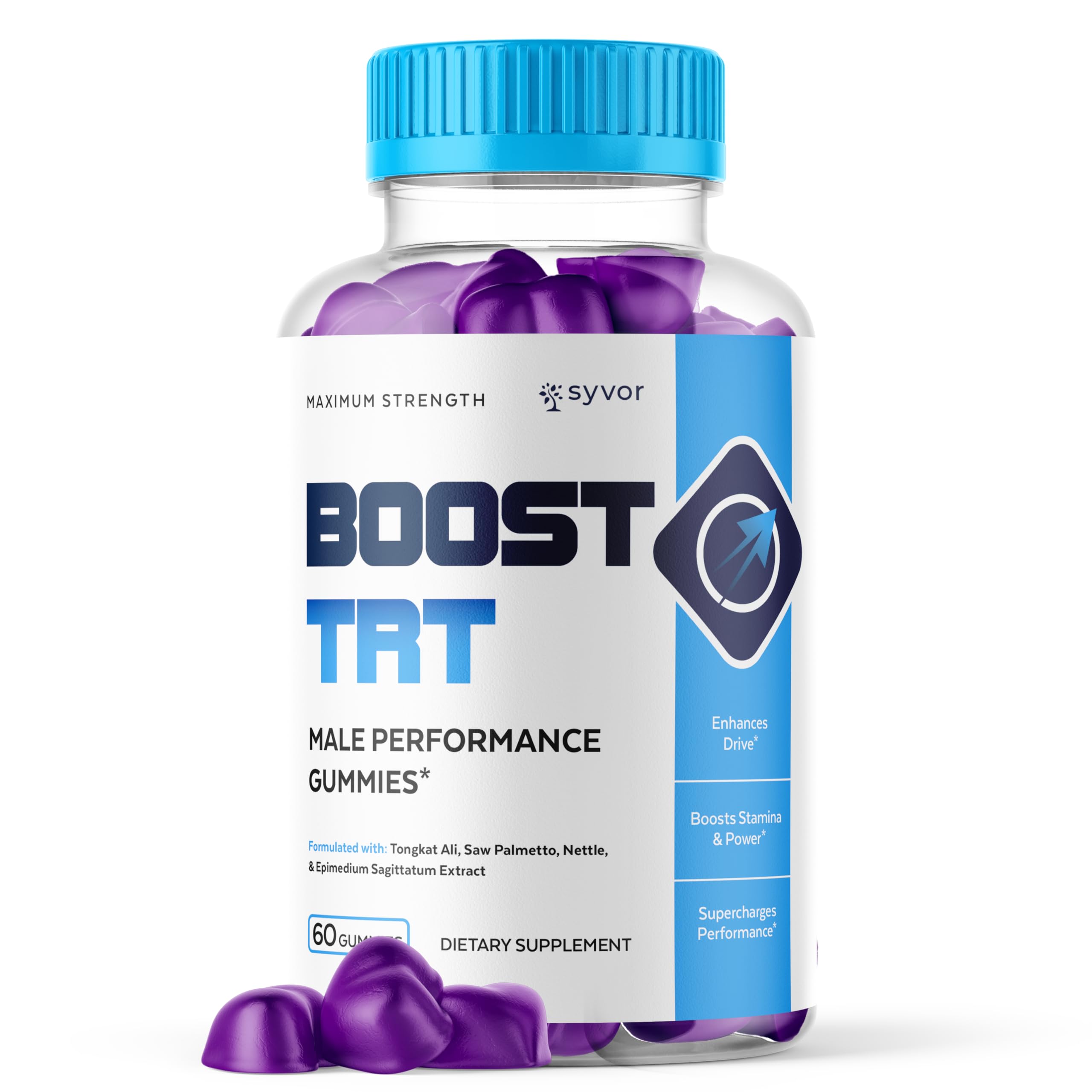 Boost TRT Gummies for Men, Official Boost TRT Male Performance Gummys with Natural Ingredients, Advanced BoostTRT Men's Gummy Supplement with Maximum Strength Premium Vitamins (60 Gummies) Syvor uk supplements