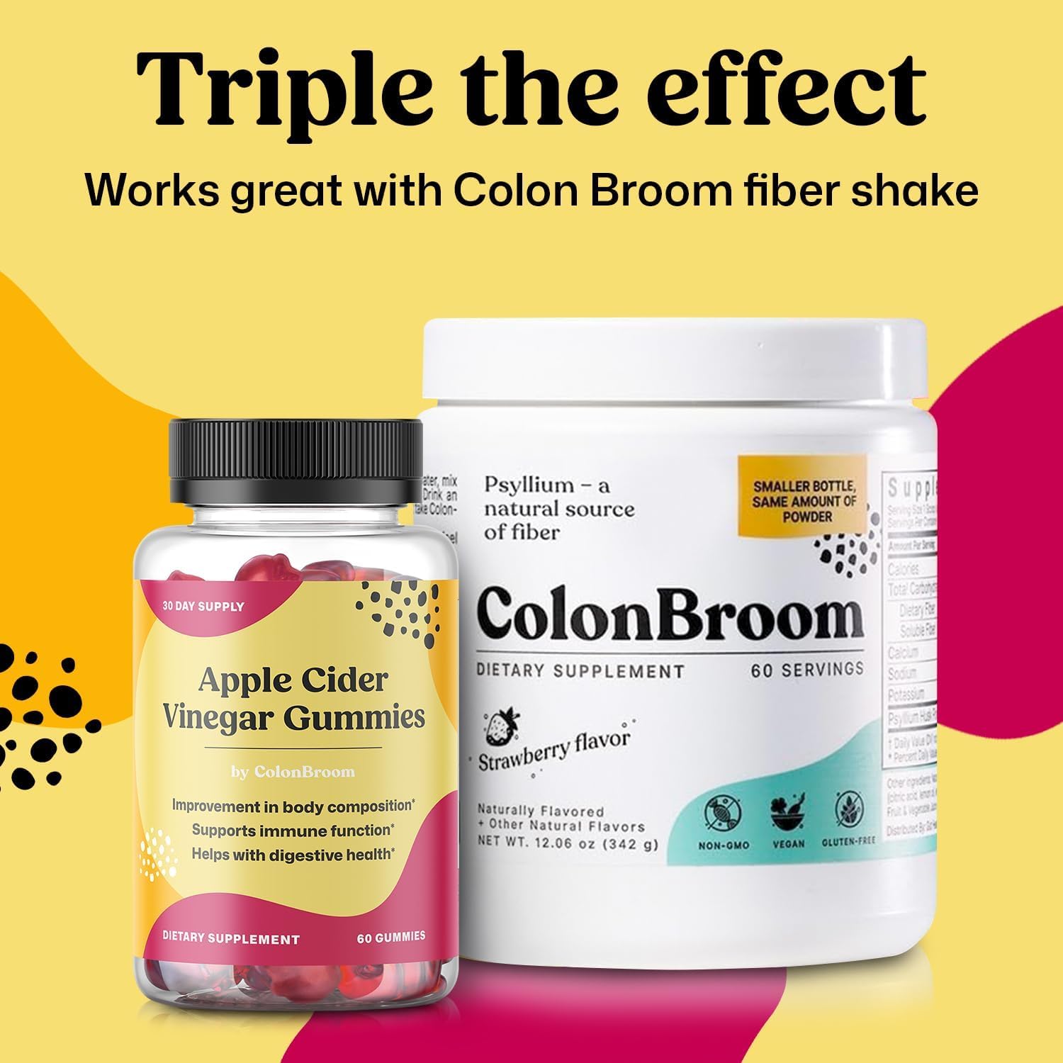 ColonBroom Apple Cider Vinegar Gummies for Women, 60 Gummies, 30 Day Supply, Vegan, Non-GMO Supplement – Supports Body Composition, Boost Metabolism & Improves Digestive Wellness ColonBroom uk supplements